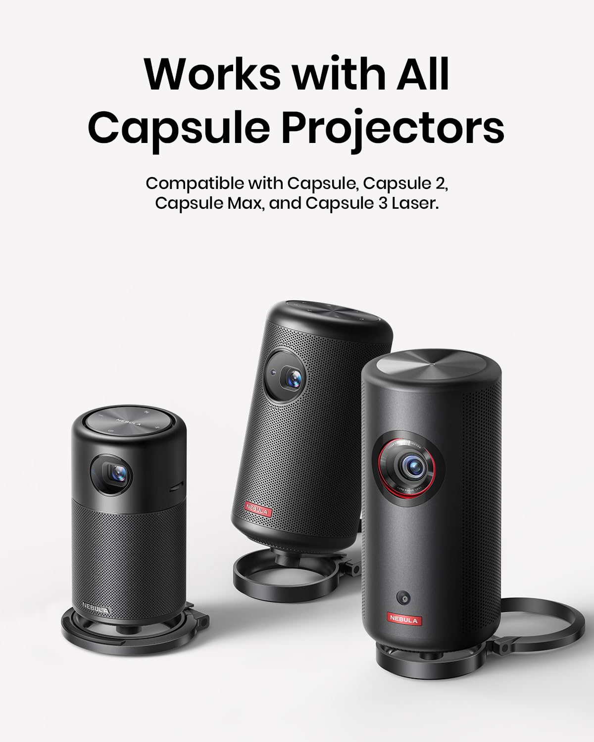 NEBULA Projector Foldable Stand, Ultra-Compact Desktop Stand with Easy Setup and 180-Degree Rotation, for Capsule 3, Capsule 3 Laser, Capsule Air, Fits in Official Travel Case(Only Stand) - Image 6