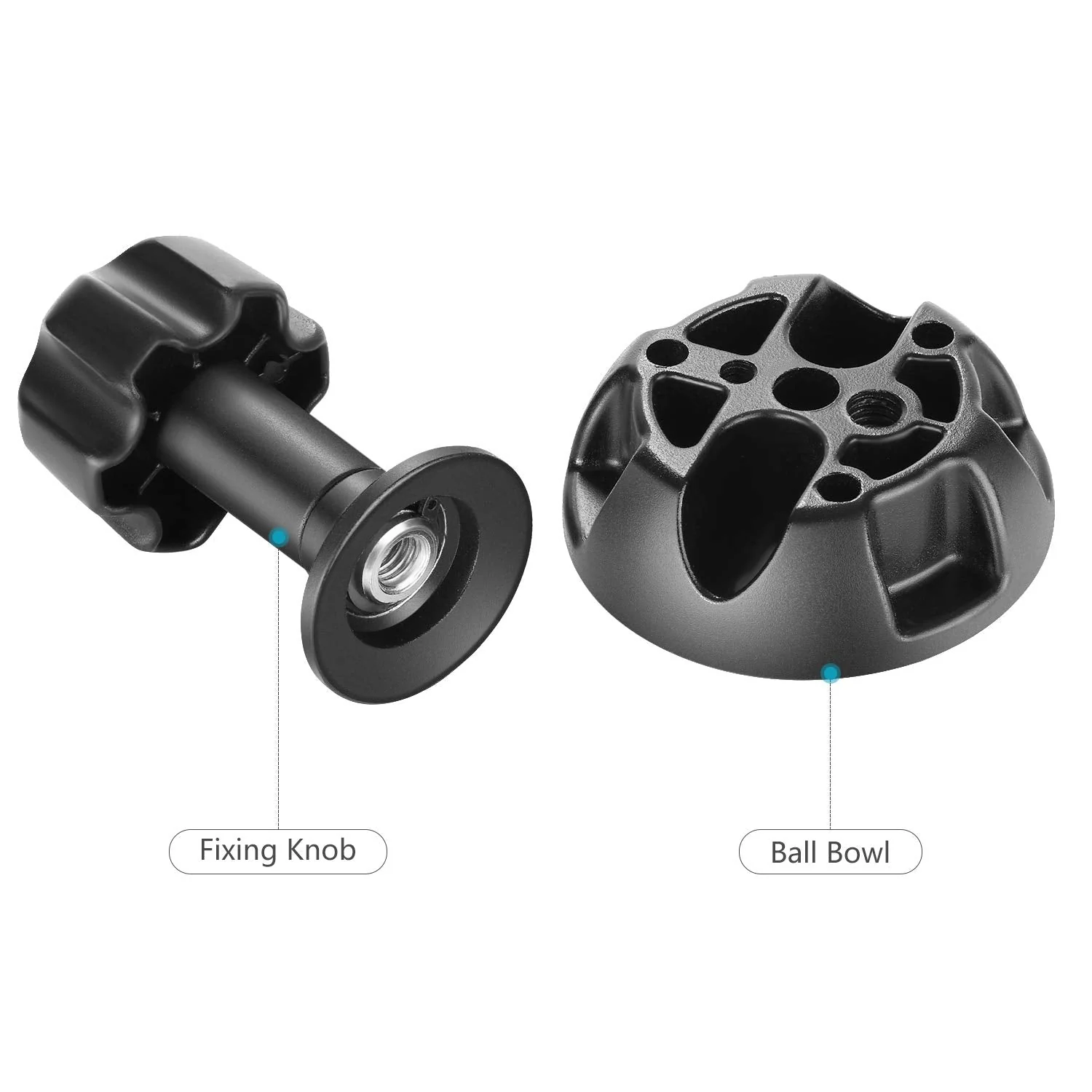 Neewer 75mm Bowl Adapter, Metal Half Ball Flat to Bowl Adapter Convert with 3/8-inch Screws Mount on Tripod and Fluid Head for Neewer TA60/2500/3500 - Image 7