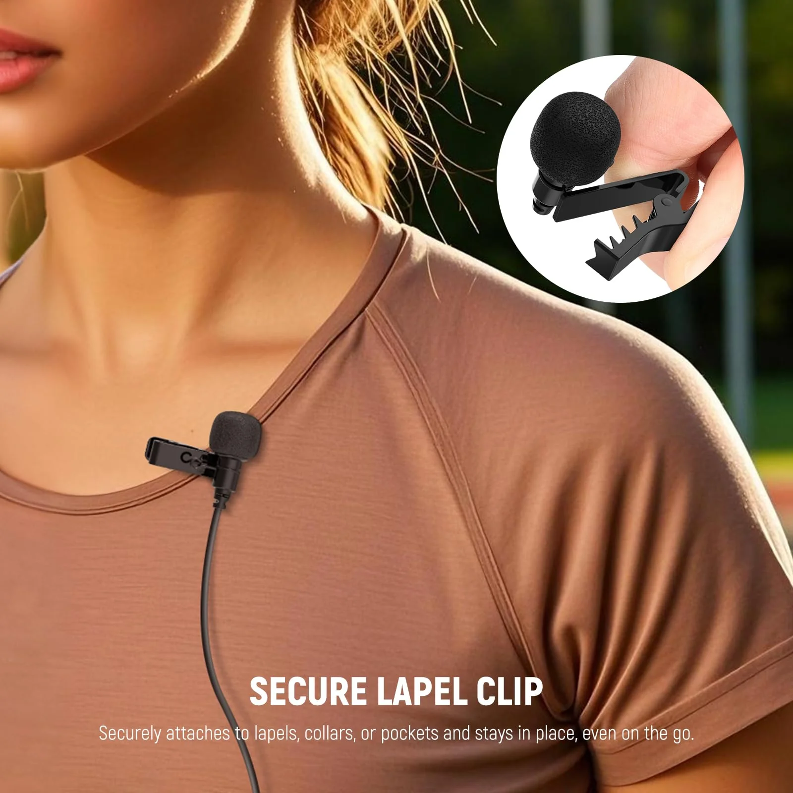 NEEWER Mini Lavalier Microphone (2 Pack), 6.6ft/2m Clip On Wired Condenser Lapel Mic with 3.5mm TRS Plug, Compatible with DJI Mic 2, Rode Wireless Go II, NEEWER CM28 CM31 Camera, LM5 - Image 4
