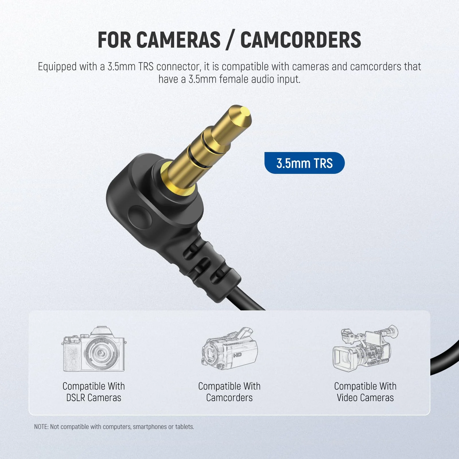 NEEWER Mini Lavalier Microphone (2 Pack), 6.6ft/2m Clip On Wired Condenser Lapel Mic with 3.5mm TRS Plug, Compatible with DJI Mic 2, Rode Wireless Go II, NEEWER CM28 CM31 Camera, LM5 - Image 5