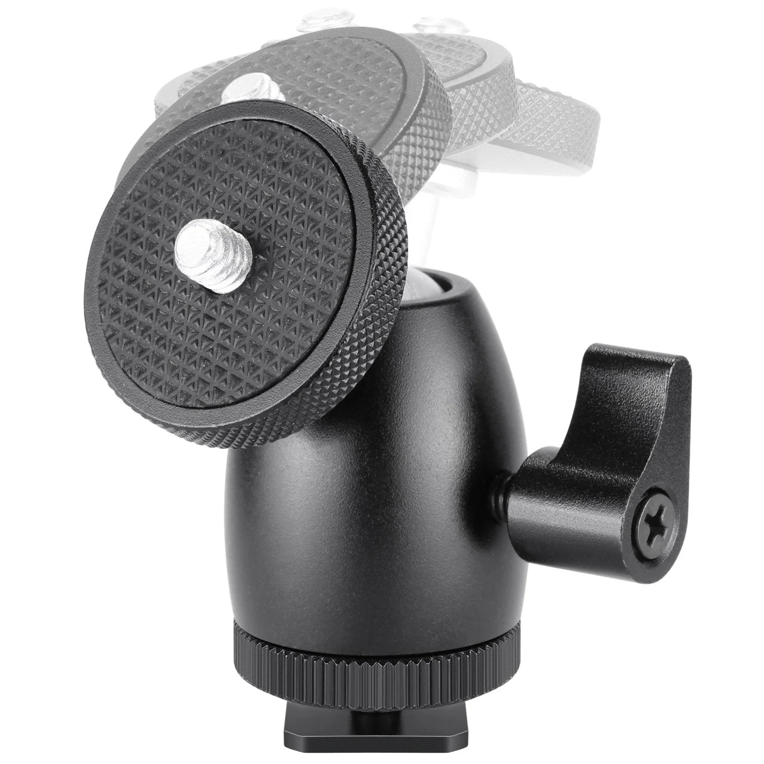 Neewer Mini Tripod Ball Head Mount, 1/4 inch Screw with Phone holder, Lock and Hot Shoe Mount Adapter Compatible with Compact DSLR Camera, LED Light,Ring Light,Load Up to 4.4 pounds/2 kilograms - Image 7