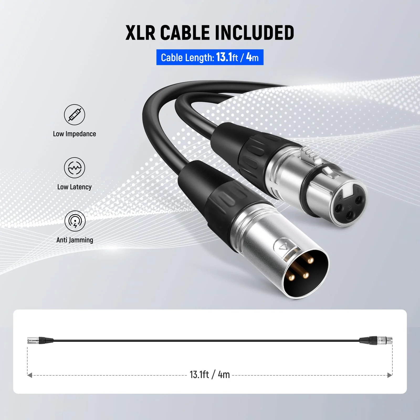 NEEWER NW-040 Cardioid Dynamic Microphone with XLR Cable, Rigid Metal Housing, Unidirectional Pickup Mic for Musical Instruments Voice Public Speech Podcast Singing PC Gaming Streaming Studio, Black - Image 6