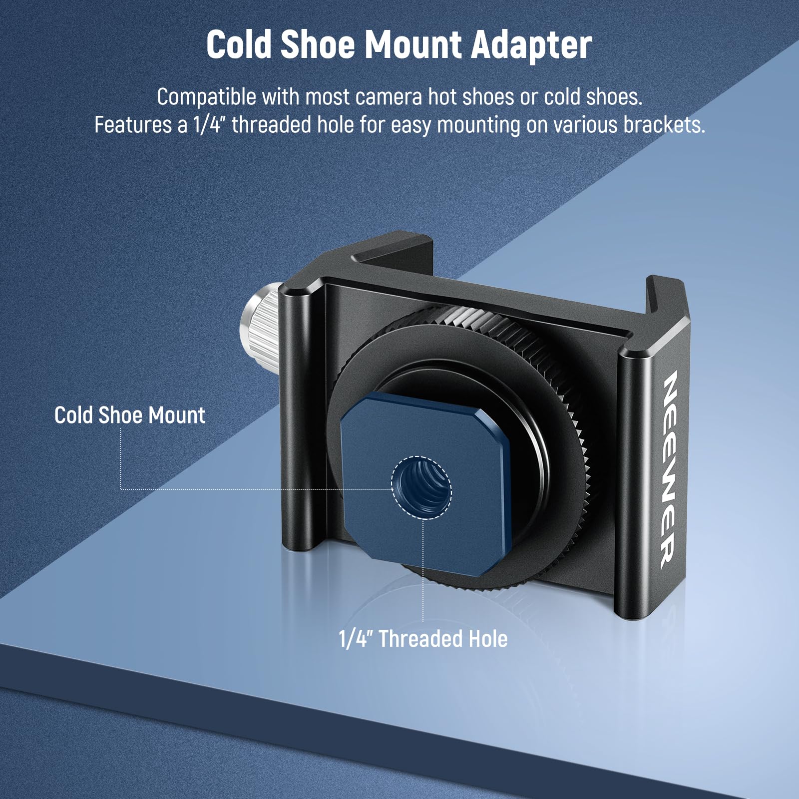 NEEWER Telescope Finderscope Mount Adapter All Metal with Cold Shoe & 1/4" Thread for Camera Hot Shoe Mount, Standard 1.3in/33mm Finder Dovetail Base for Sky Astrophotography, LS-T16 - Image 5