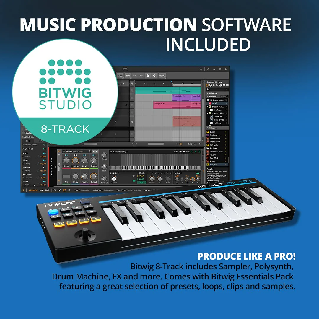 Nektar Impact GX Mini USB MIDI Controller, 25-Key - Image 7