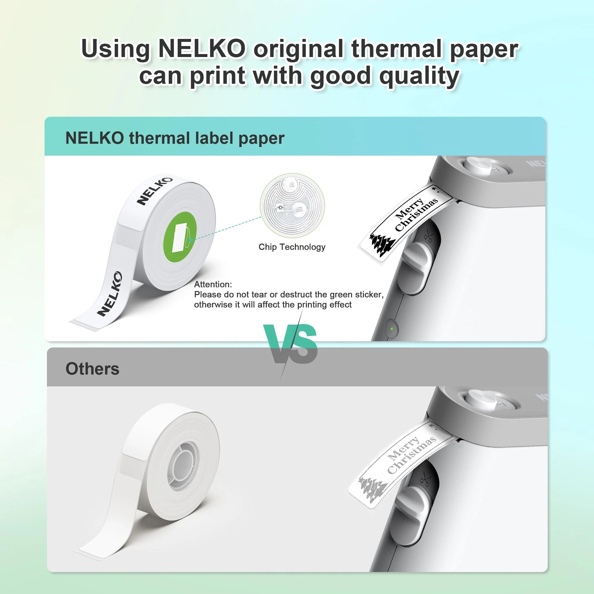 NELKO Genuine P21 Label Maker Tape, Adapted Label Print Paper, 14x40mm (0.55"x1.57"), Standard Laminated Office Labeling Tape Replacement, Multipurpose of P21, 180 Tapes/Roll, 3-Roll, White 0.55"x1.57"(14mmx40mm)-3 Rolls - Image 6
