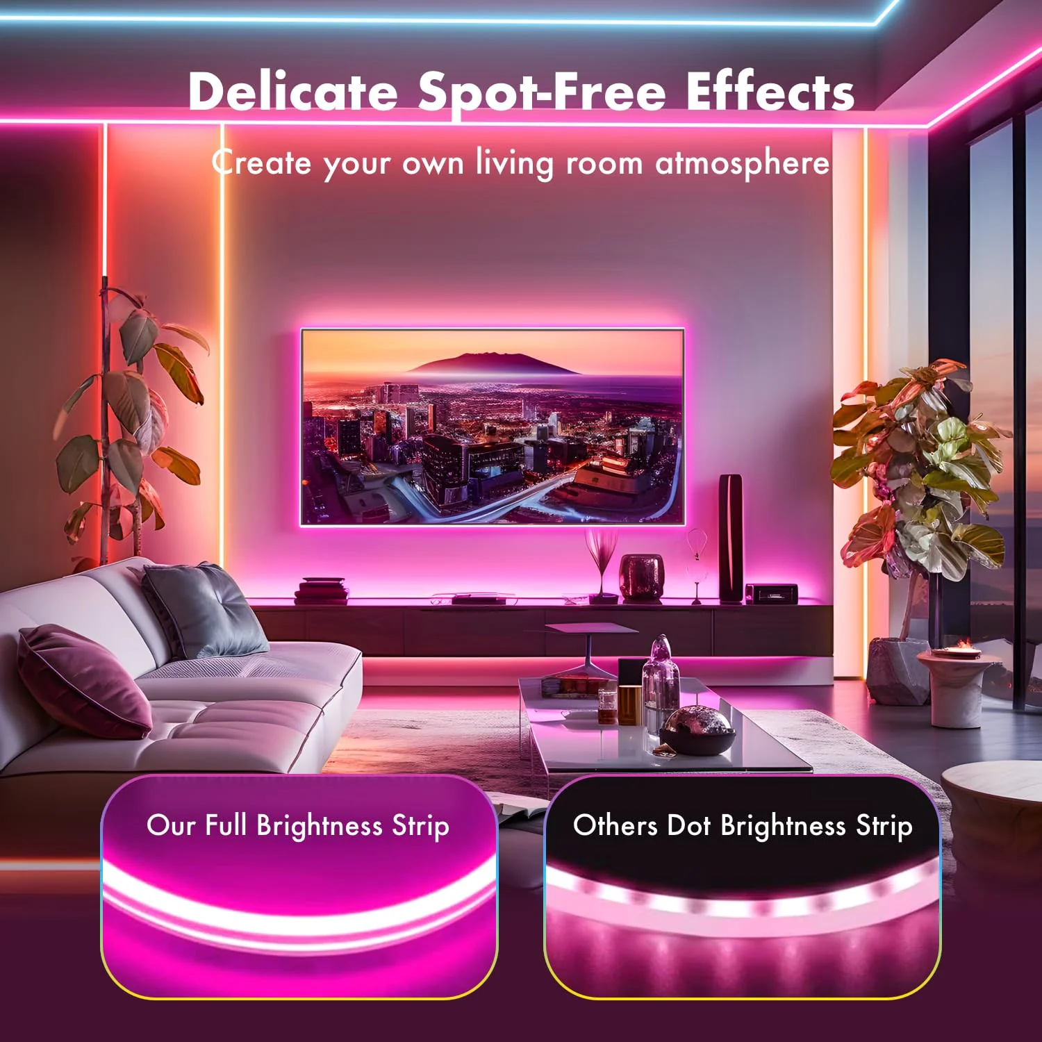 Neon Rope Lights, 16.4FT RGB LED Strip Lights App Control,IR Remote,Music Syncing,Outdoor IP67 Waterproof,Flexible DIY Design for Bedroom,Living,Gaming,Party Decoration - Image 2