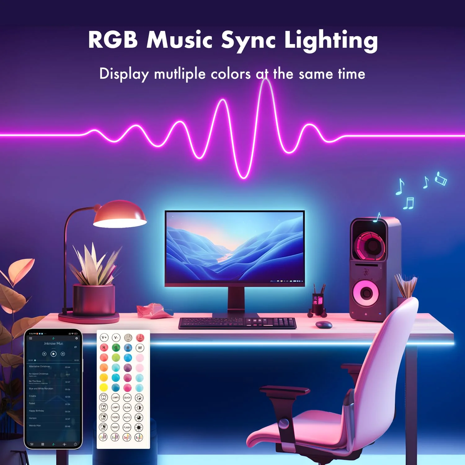 Neon Rope Lights, 16.4FT RGB LED Strip Lights App Control,IR Remote,Music Syncing,Outdoor IP67 Waterproof,Flexible DIY Design for Bedroom,Living,Gaming,Party Decoration - Image 3