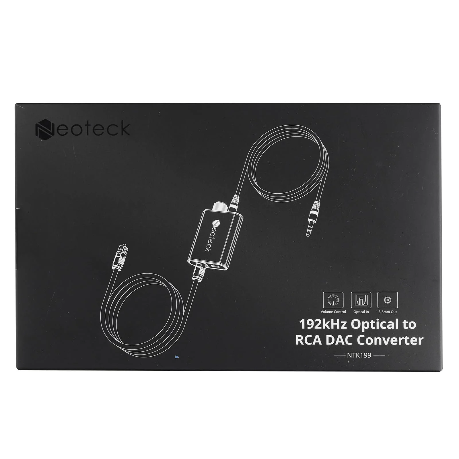 Neoteck 192kHz Digital to Analog Converter with Volume Adjustment,Optical to 3.5mm Converter with Built-in Amplifier Chipset DAC Converter Compatible for 3.5mm Headphones, Computer Speaker and etc. - Image 11
