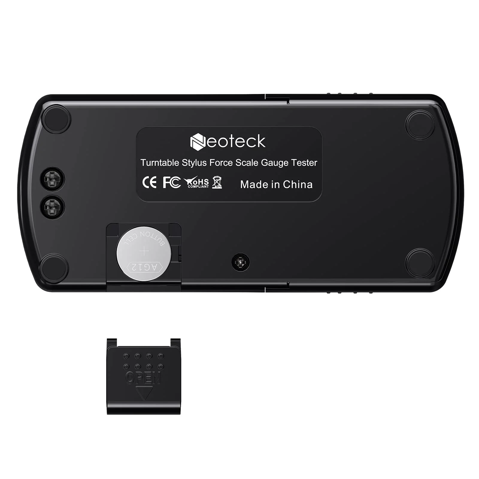 Neoteck Digital Turntable Stylus Force Scale Gauge 0.01g/5.00g Orange LCD Backlight for Tonearm Phono Cartridge-Jet Black Jet Black - Image 8