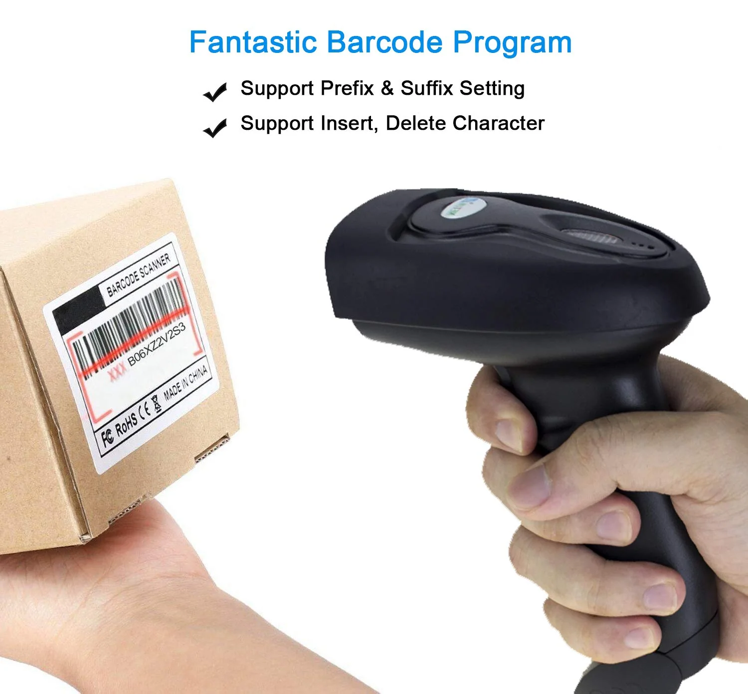 NETUM Wireless Barcode Scanner, 2 in 1 2.4G Wireless & USB Wired 1D Laser Barcode Reader Handheld Bar Code Reader Cordless Rechargeable Bar Code Scanner for Computer MAC Laptop (NT-1698W) NT-1698W - Image 7