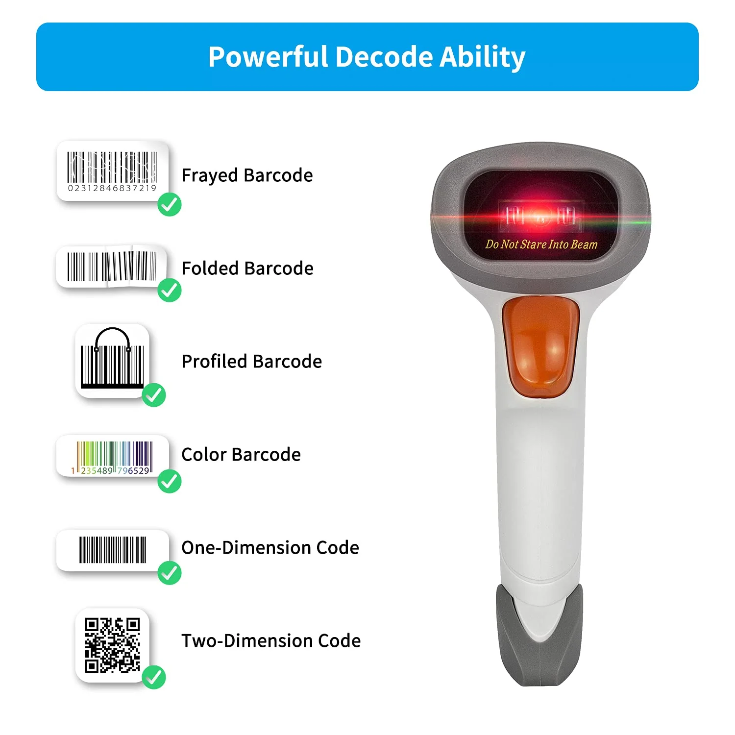 NetumScan Bluetooth 2D Barcode Scanner, 3 in 1 Automatic Wireless QR Barcode Reader USB Image Code Scanner for Store, Warehouse POS, Computer, Tablet, iPad, iPhone, Android 1D & 2D Scanner - Image 4