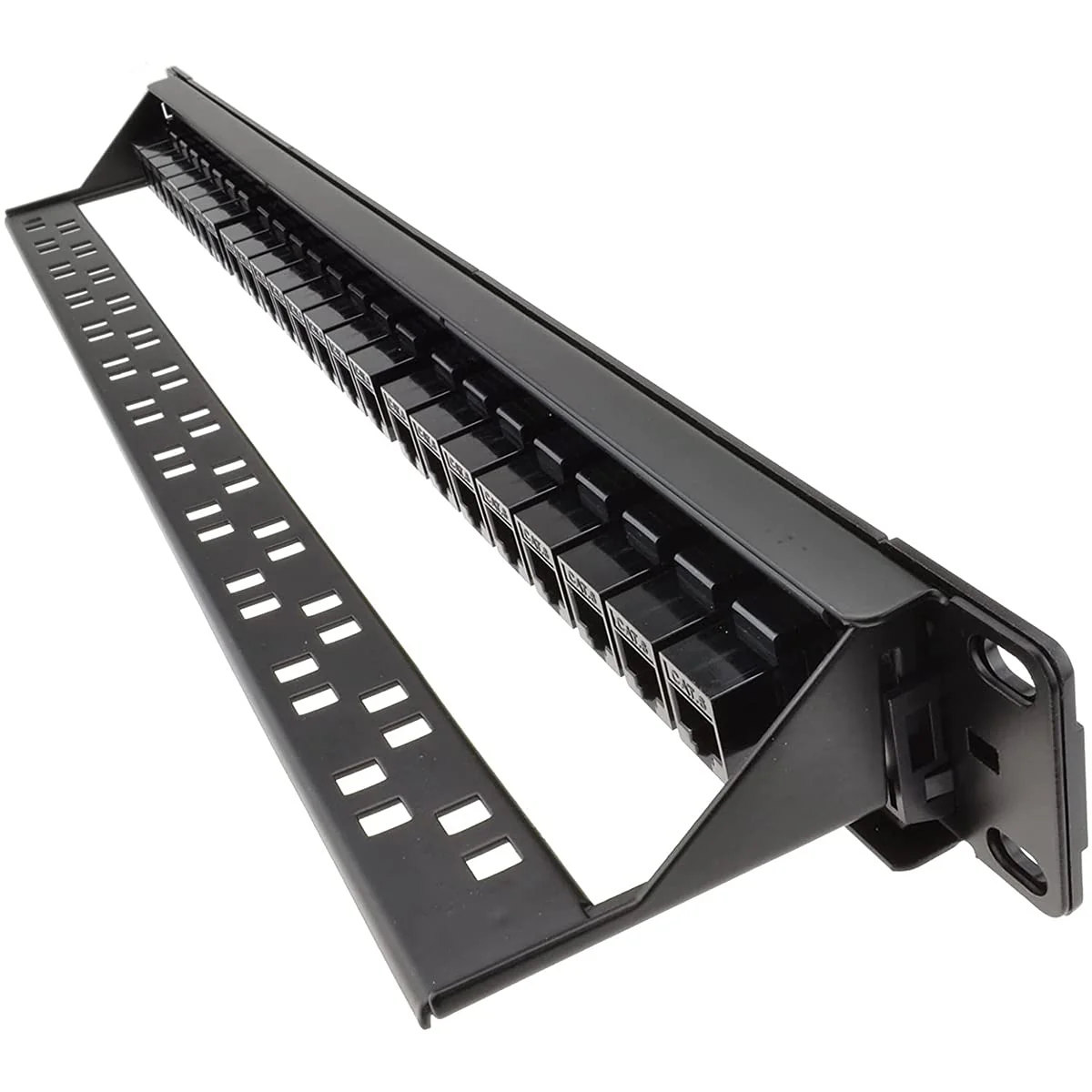 Network Patch Panel, 24 Port 1U Rack Mountable Cat6 Patch Panel Pro Rj45 110 Network Patch Panel, Cable Distinction, No Rust and Durable (Cat5 Rj45 Straight) - Image 6