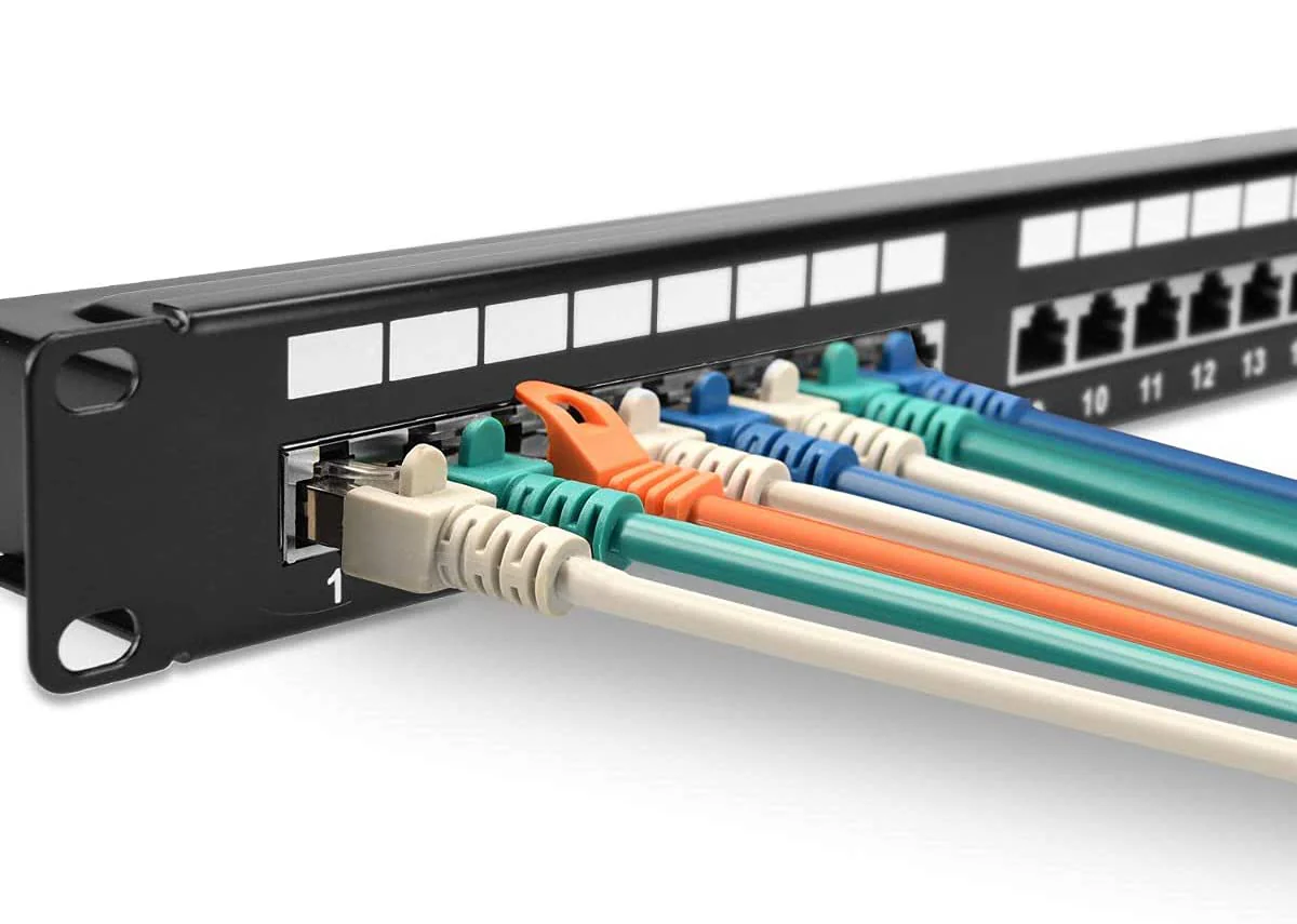 Network Patch Panel, 24 Port 1U Rack Mountable Cat6 Patch Panel Pro Rj45 110 Network Patch Panel, Cable Distinction, No Rust and Durable (Cat5 Rj45 Straight) - Image 8