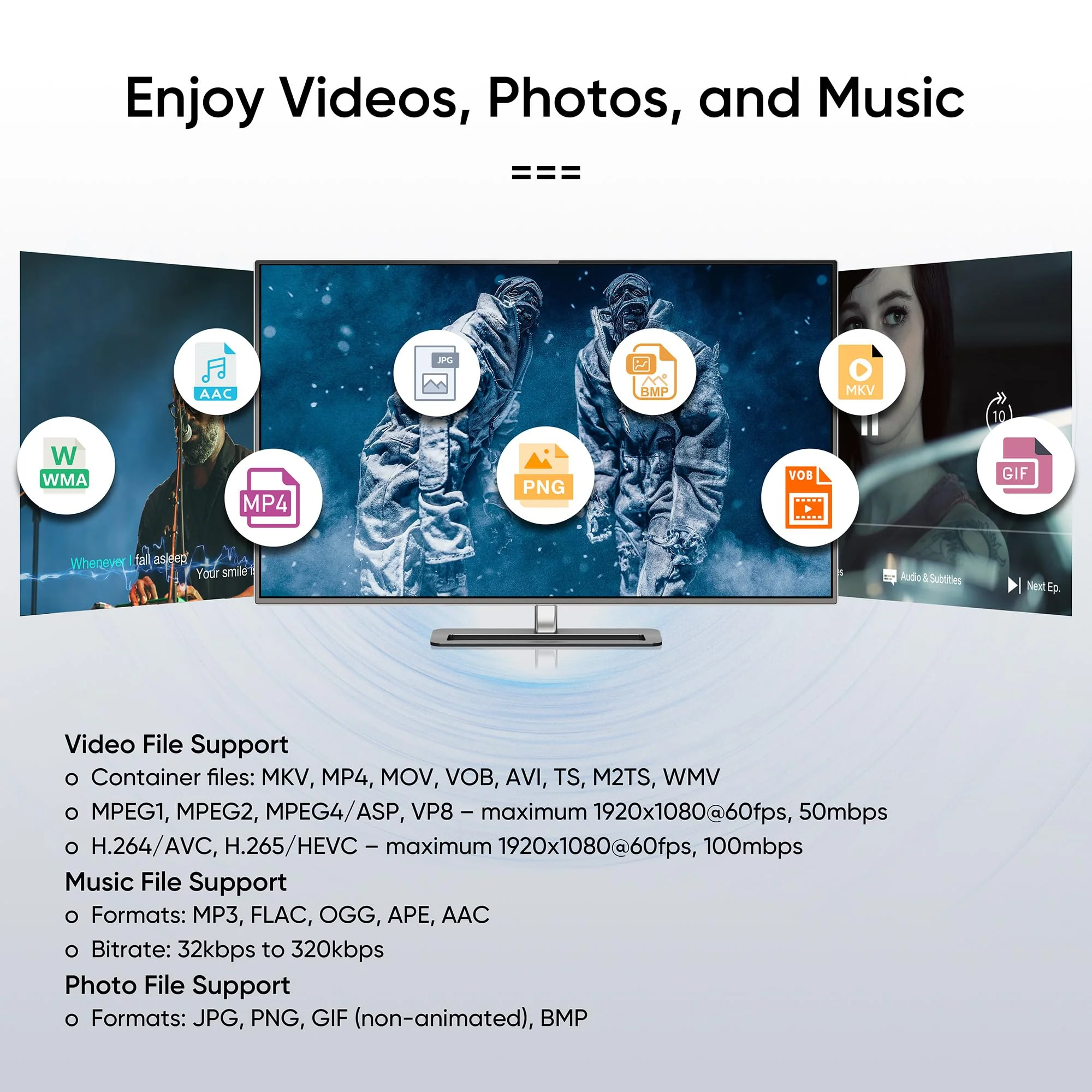 NEUMI Atom 1080P Full-HD Digital Media Player for USB Drives and SD Cards, HEVC/H.265, HDMI and Analog AV, Automatic Playback, Looping, Trigger Capability - Image 4