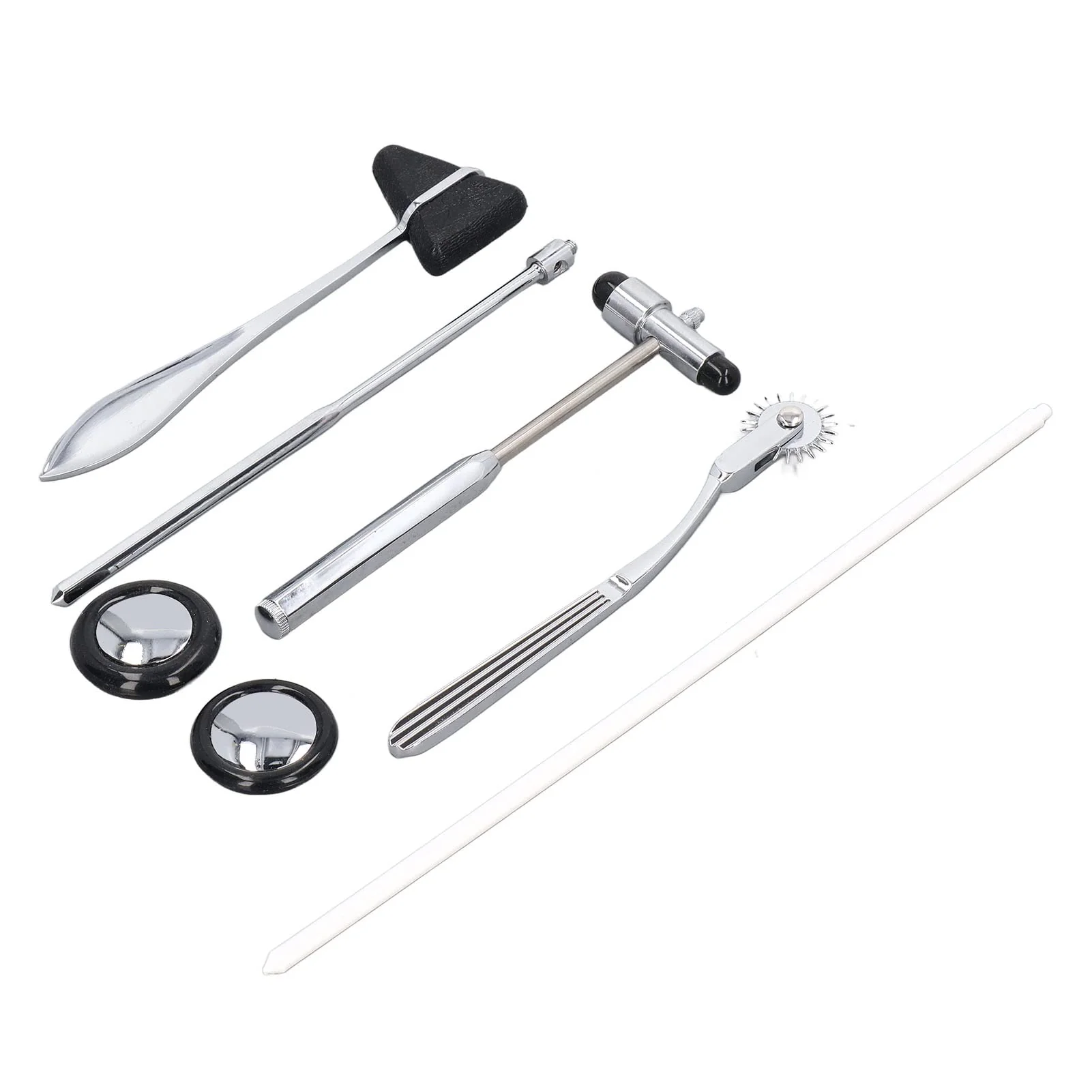 Neurological Reflex Hammer Set, 5 Pieces, Medical Neurological Hammer Set Made of Stainless Steel, Multifunctional Portable Reflex Hammer for Examination of the Nervous System - Image 2