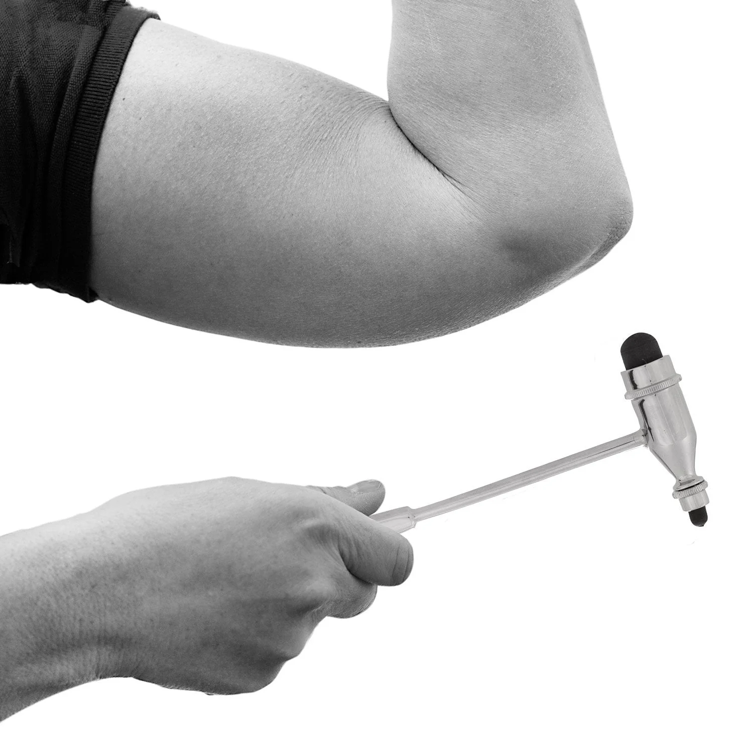 Neurological Reflex Hammer Trömner Tromner | For Skin Reflections and Surface Reactions | Metal with Double Function Head Silver - Image 3
