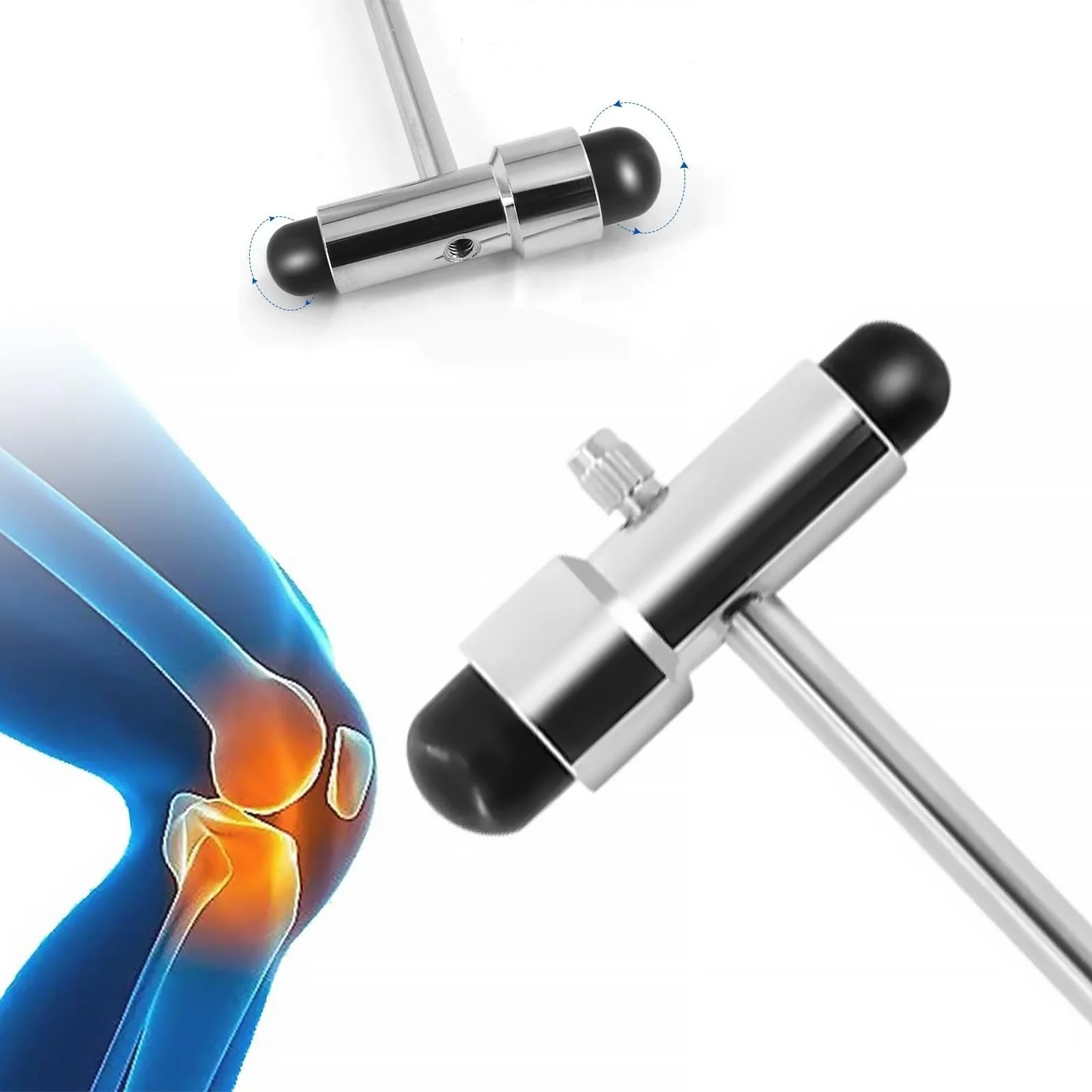 Neurological Reflex Hammer with Built-in Brush and Needle, Reflex Hammer Medicine Made of Plastic with Double Head, Multifunctional Percussion Reflex Hammer, for Reflex Tests - Image 6