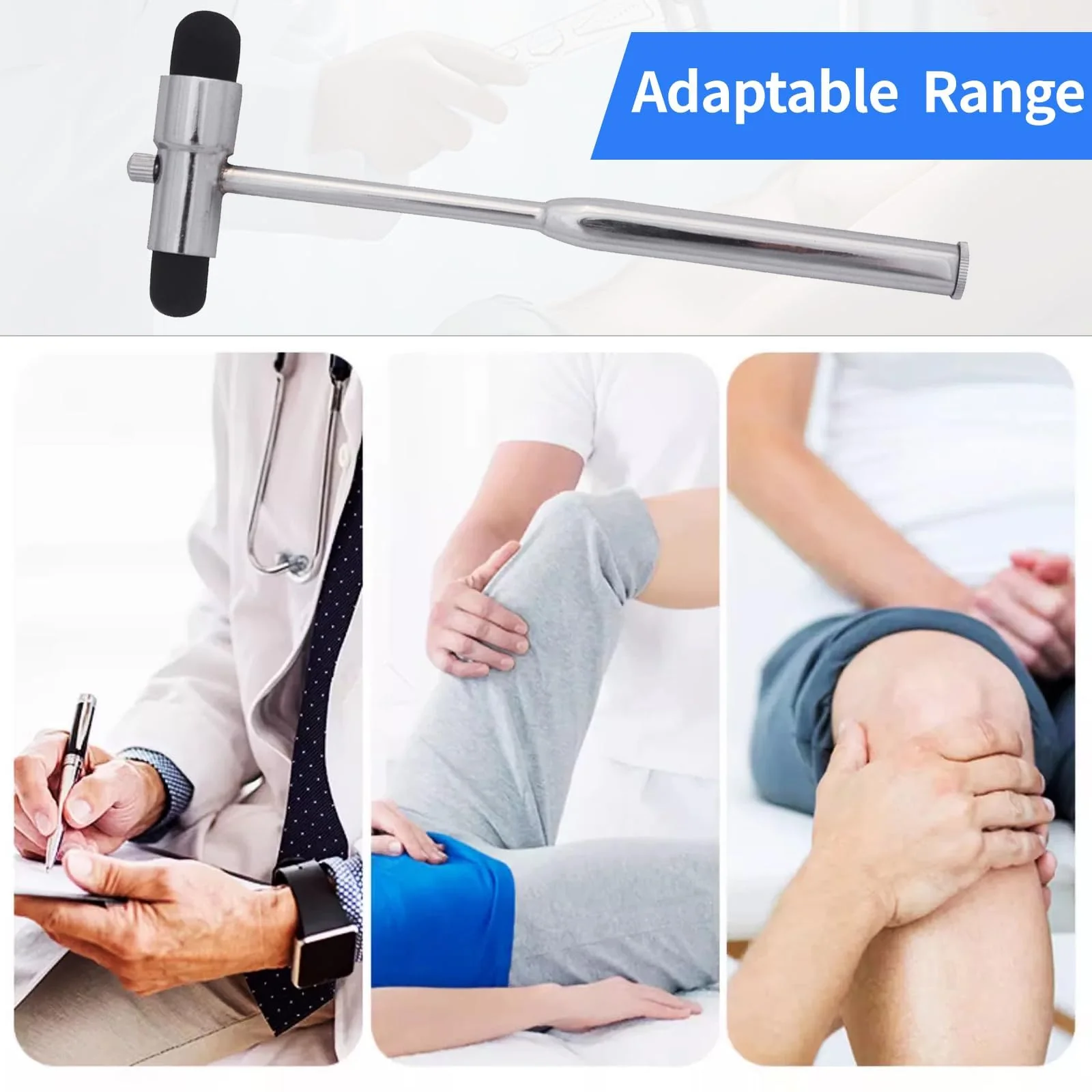 Neurological Reflex Hammer with Built-in Brush and Needle, Reflex Hammer Medicine Made of Plastic with Double Head, Multifunctional Percussion Reflex Hammer, for Reflex Tests - Image 7