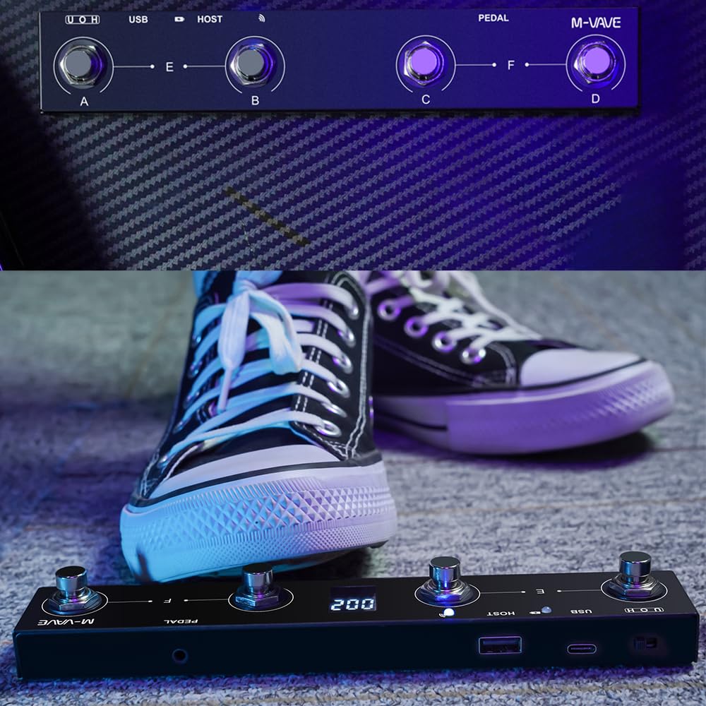 NEW Chocolate Plus Wireless Midi Controller Keyboard 4 Buttons Foot Switch Supports MIDI Host Interface Control - Image 7