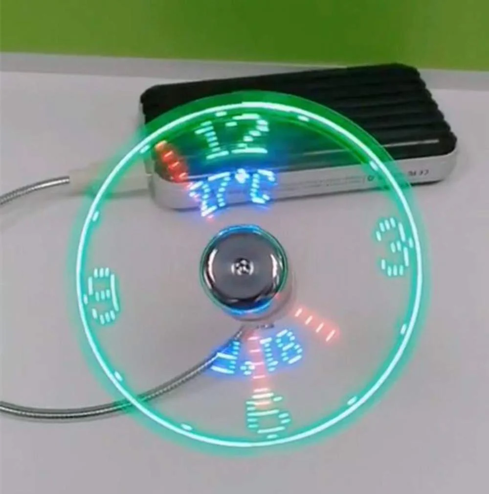 New USB Clock Fan with Real Time Clock and Temperature Display Function,Silver,1 Year Warranty (Temperature and Clock) - Image 7