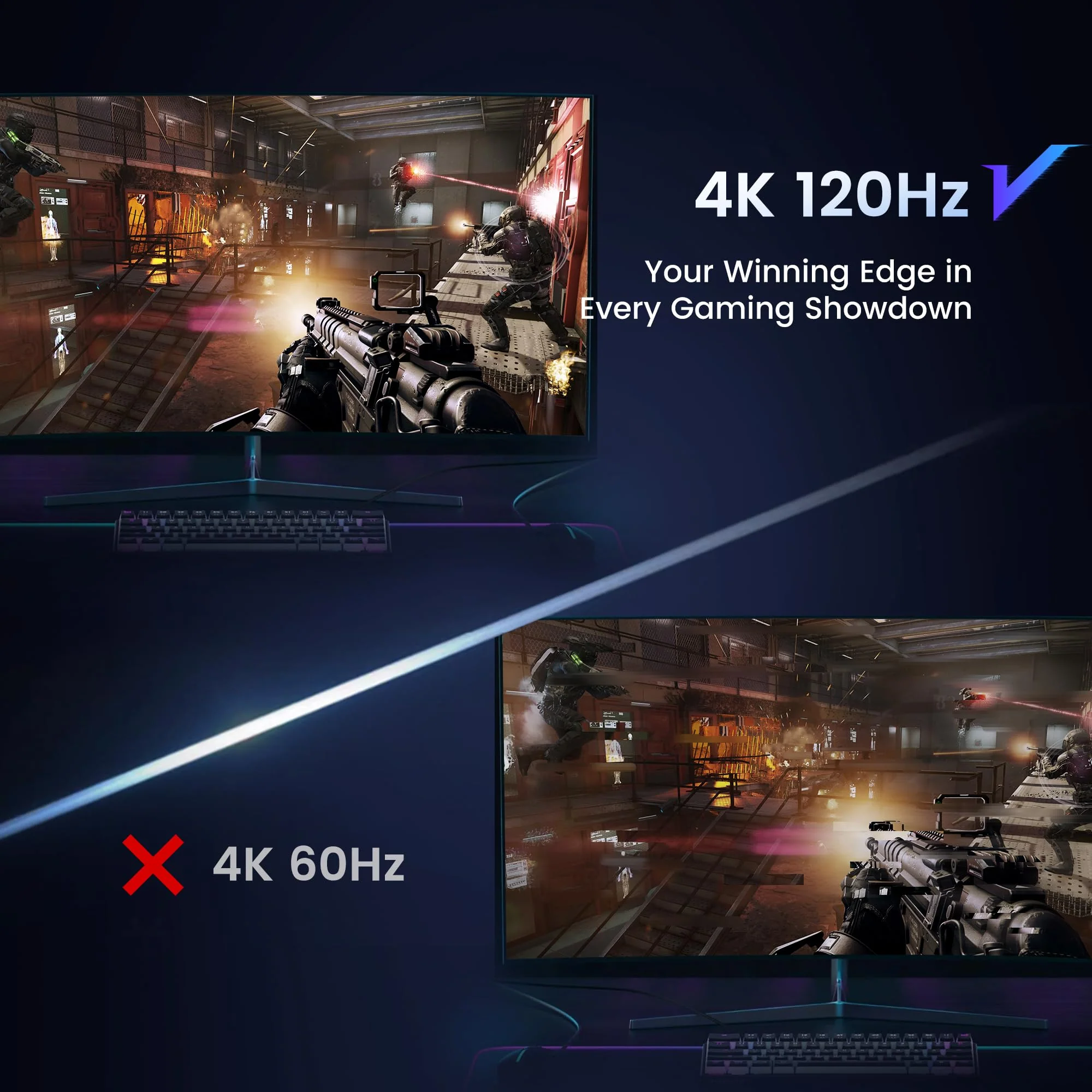 NEWCARE 3 Ports HDMI 2.1 Switch Box 4K@120Hz, HDMI 2.1 Splitter 3 in 1 out with Remote & Auto-Switching, HDMI selector switch Support VRR ALLM HDR 3D Audio, for PS5, Xbox, PC, Streaming Device 3x1 4K@120Hz - Image 3