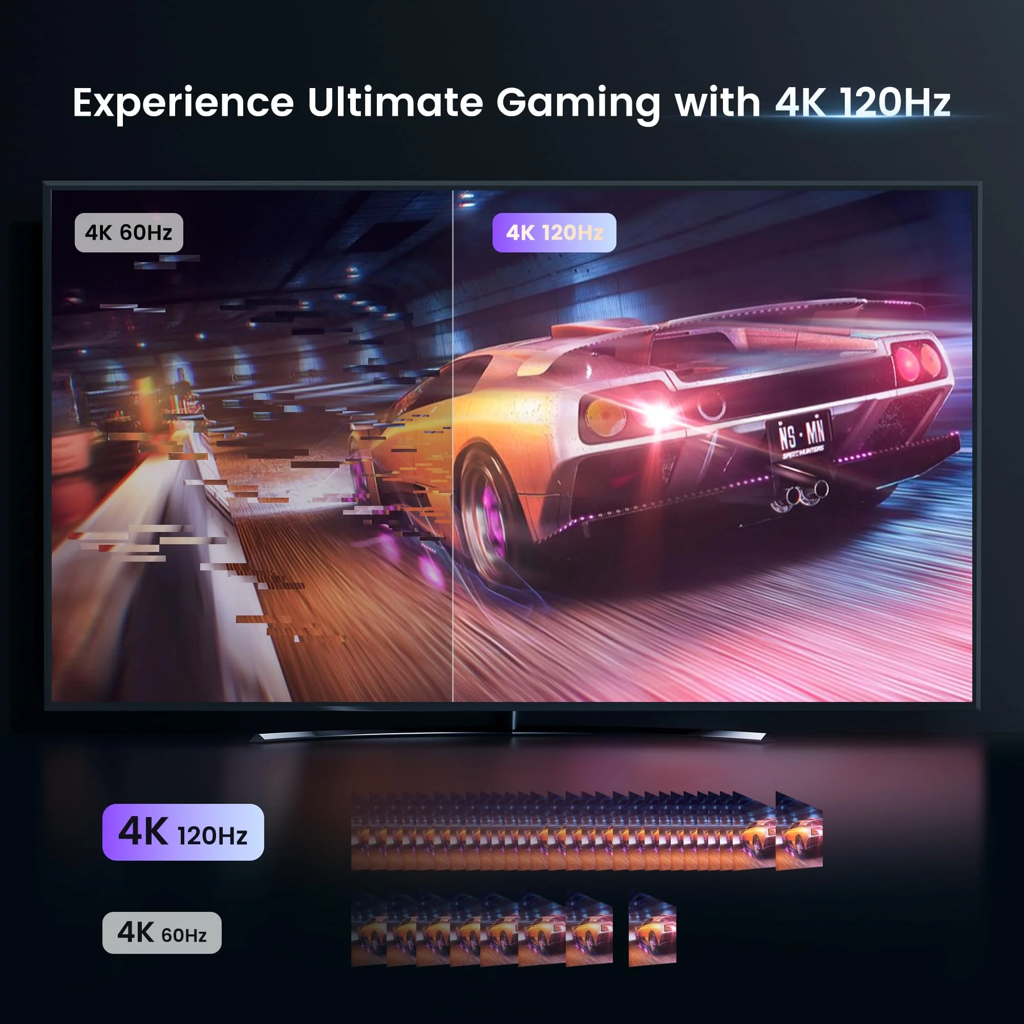 NEWCARE 8K HDMI 2.1 Switch 3 in 1 Out with Remote, 8K@60Hz 4K@120Hz HDMI Switch support 48Gbps, 3D Surround Sound, HDR 10+, VRR, ALLM,3 port HDMI Switcher Compatible with PS5/4 Xbox, Streaming Device 8K@60Hz HDMI Switch 3 in 1 Out - Image 3