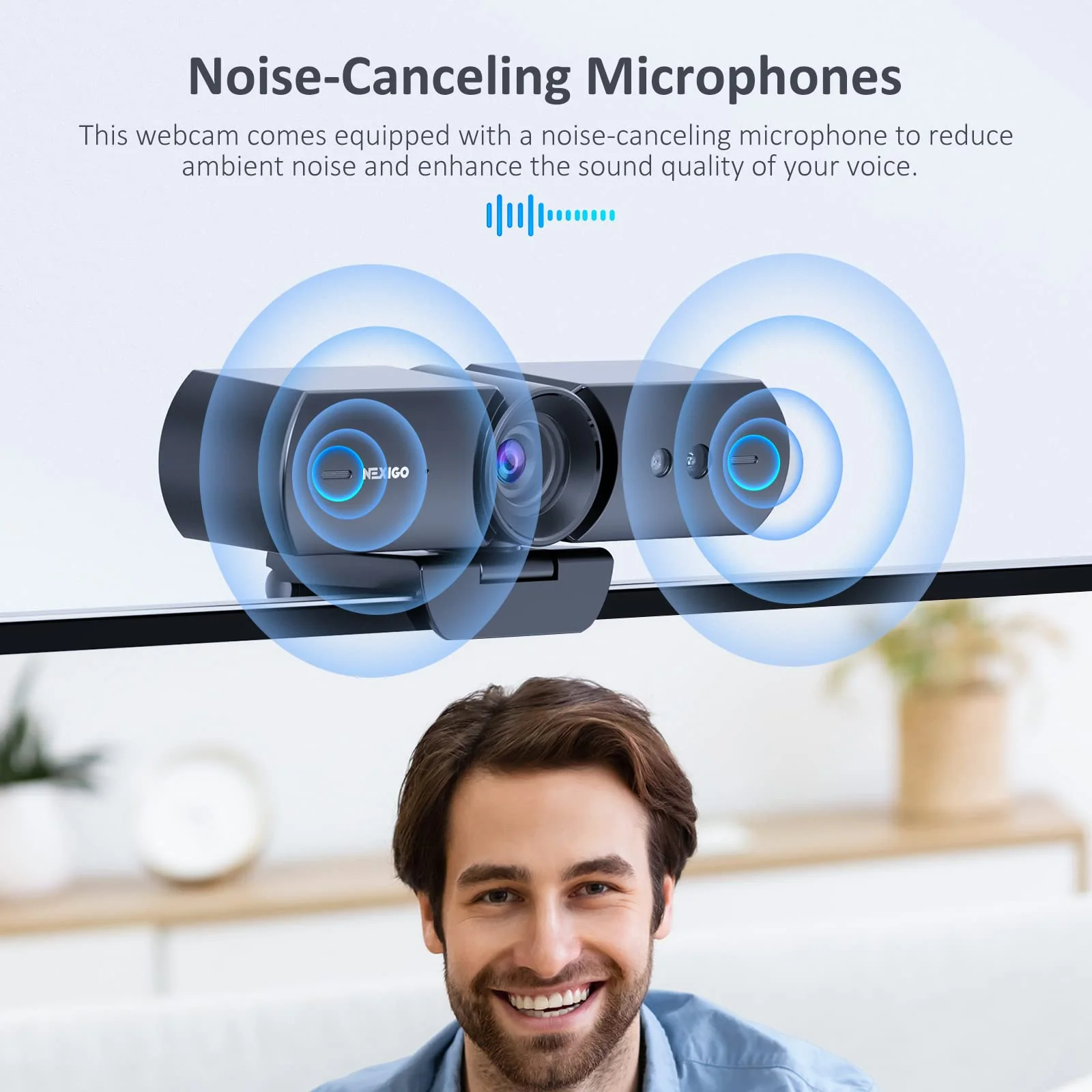 NexiGo HelloCam, 1080P Webcam with Windows Hello, True Privacy, Automatic Electronic Shutter, Computer Camera, Microphone, Facial Enhancement, HD USB Web Cam - Image 7