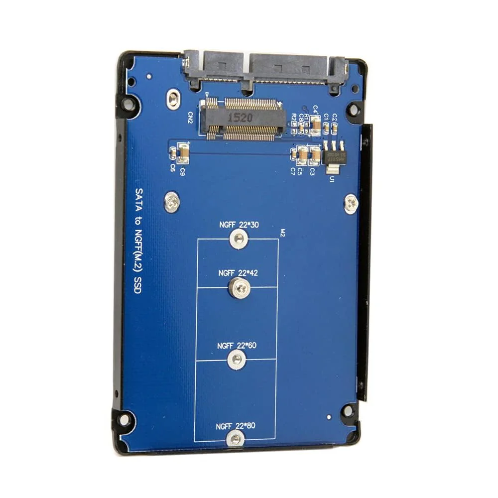 NFHK B+M Key Socket 2 M.2 NGFF (SATA) SSD to 2.5 SATA Adapter Card Adapter with Black Metal Case NGFF B-key to SATA - Image 7