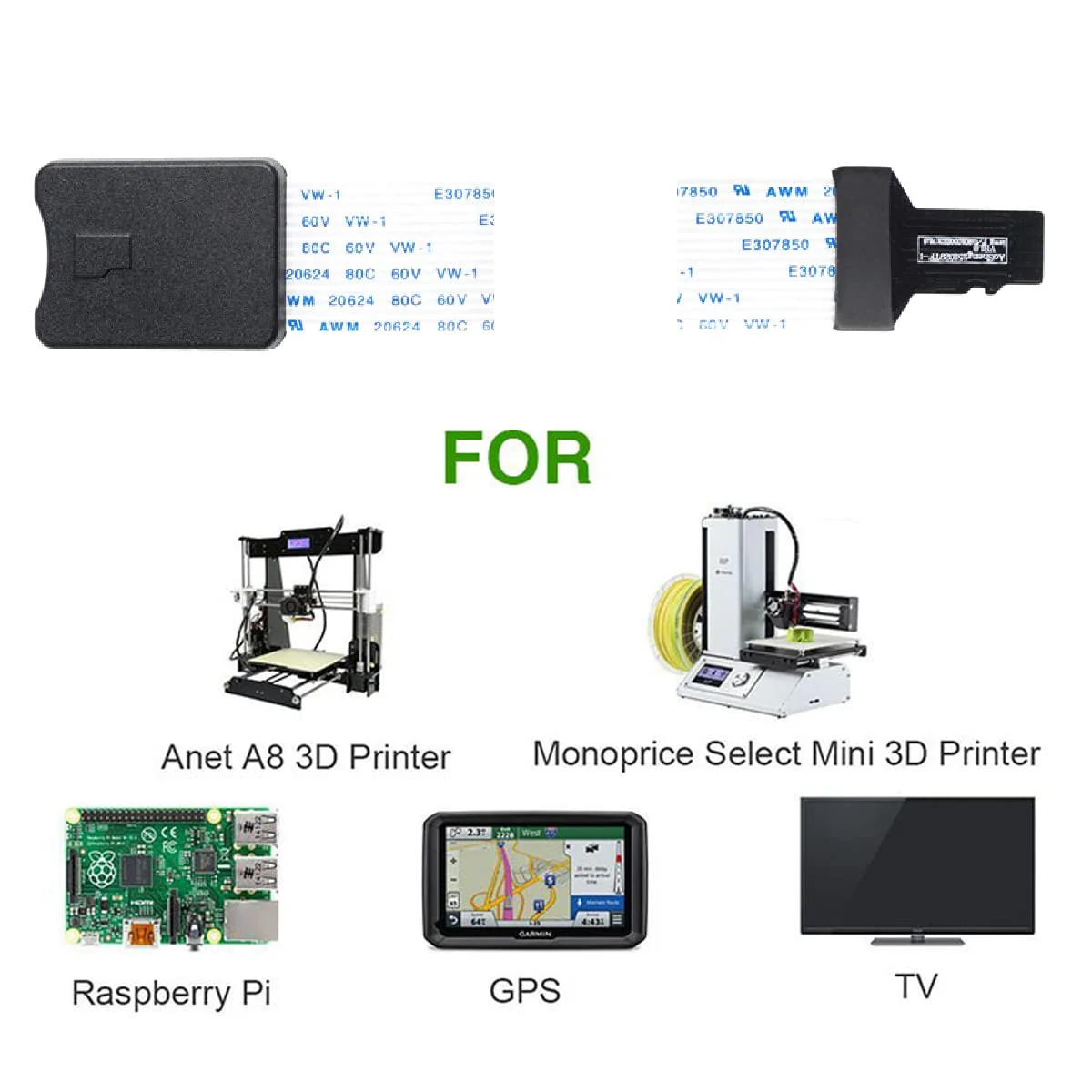 NFHK Micro-SD TF Memory Card Kit Male to TF Female Extension Soft Flat FPC Cable Extender 25cm - Image 4