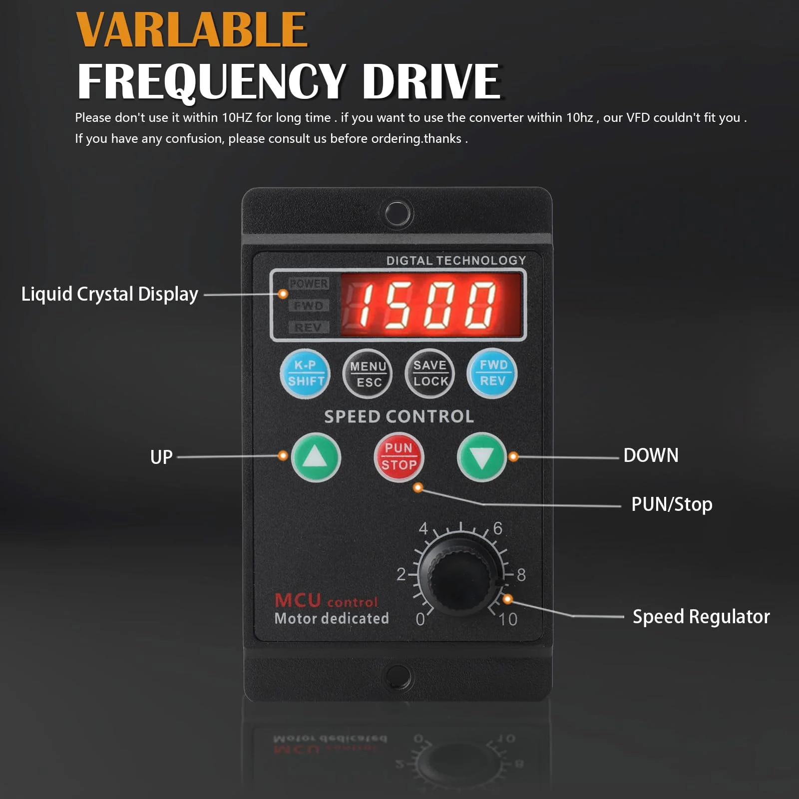 NICCOO Frequency Converter, 750 W VFD Frequency Converter Inverter Drive Inverter Variable Frequency Driver Inverter, Single-Phase Input and Three-Phase Output, for 3 Phase Three-Phase Motors - Image 5