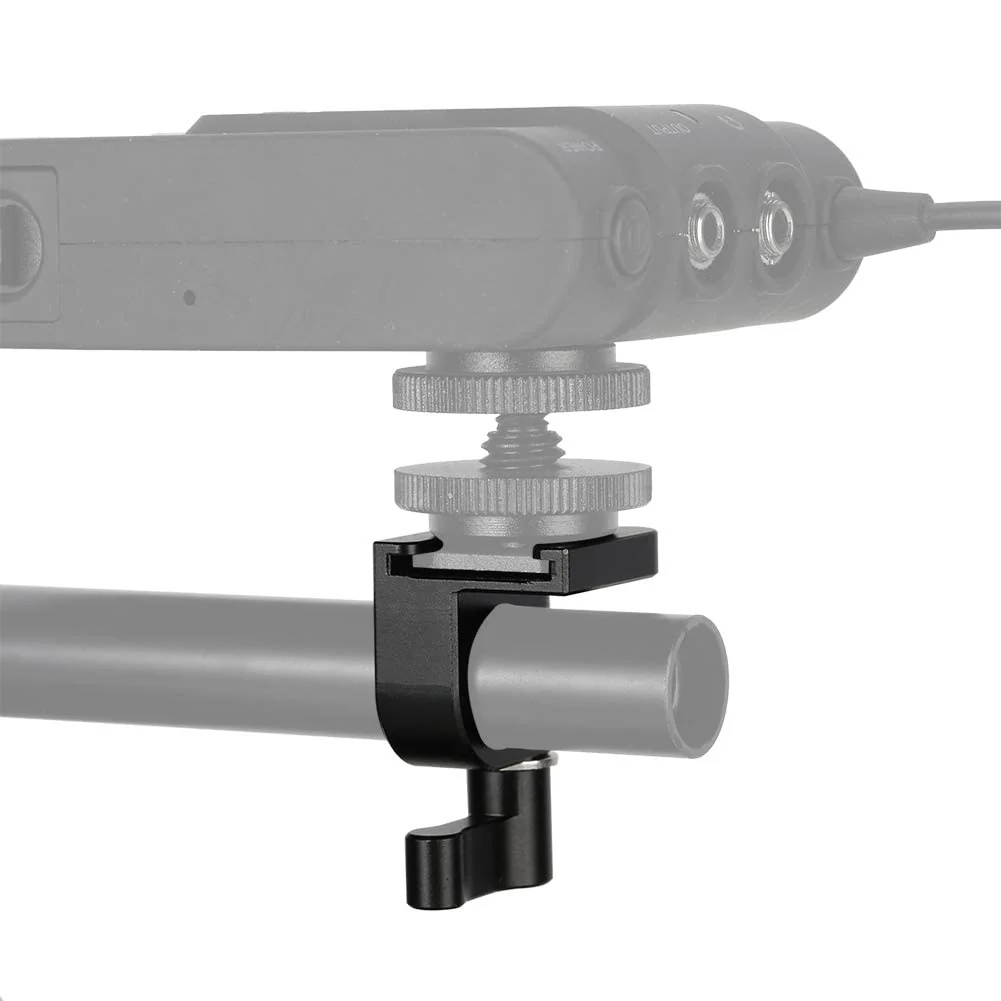 NICEYRIG 15mm Single Rod Clamp to Cold Shoe Adapter, DSLR Camera Rig Rail Block for Monitor Mount LED Light Microphone - 426 - Image 6