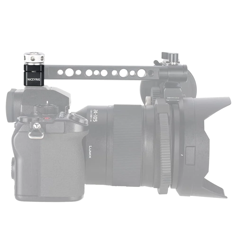 NICEYRIG 15mm Single Rod Holder Camera Hot Shoe Mount 15mm Rod Rail Support for Follow Focus, EVF Mount - 478 - Image 3