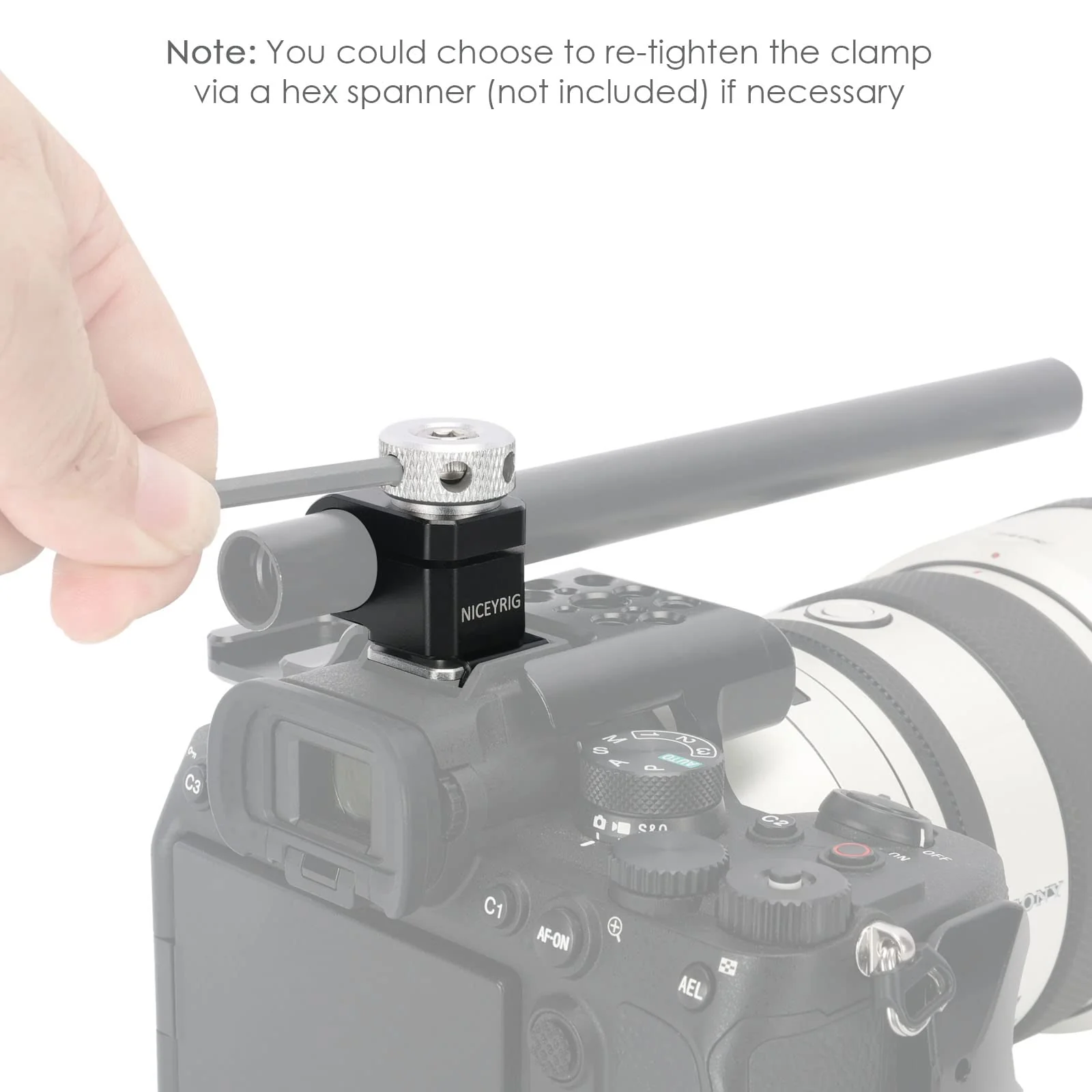 NICEYRIG 15mm Single Rod Holder Camera Hot Shoe Mount 15mm Rod Rail Support for Follow Focus, EVF Mount - 478 - Image 5