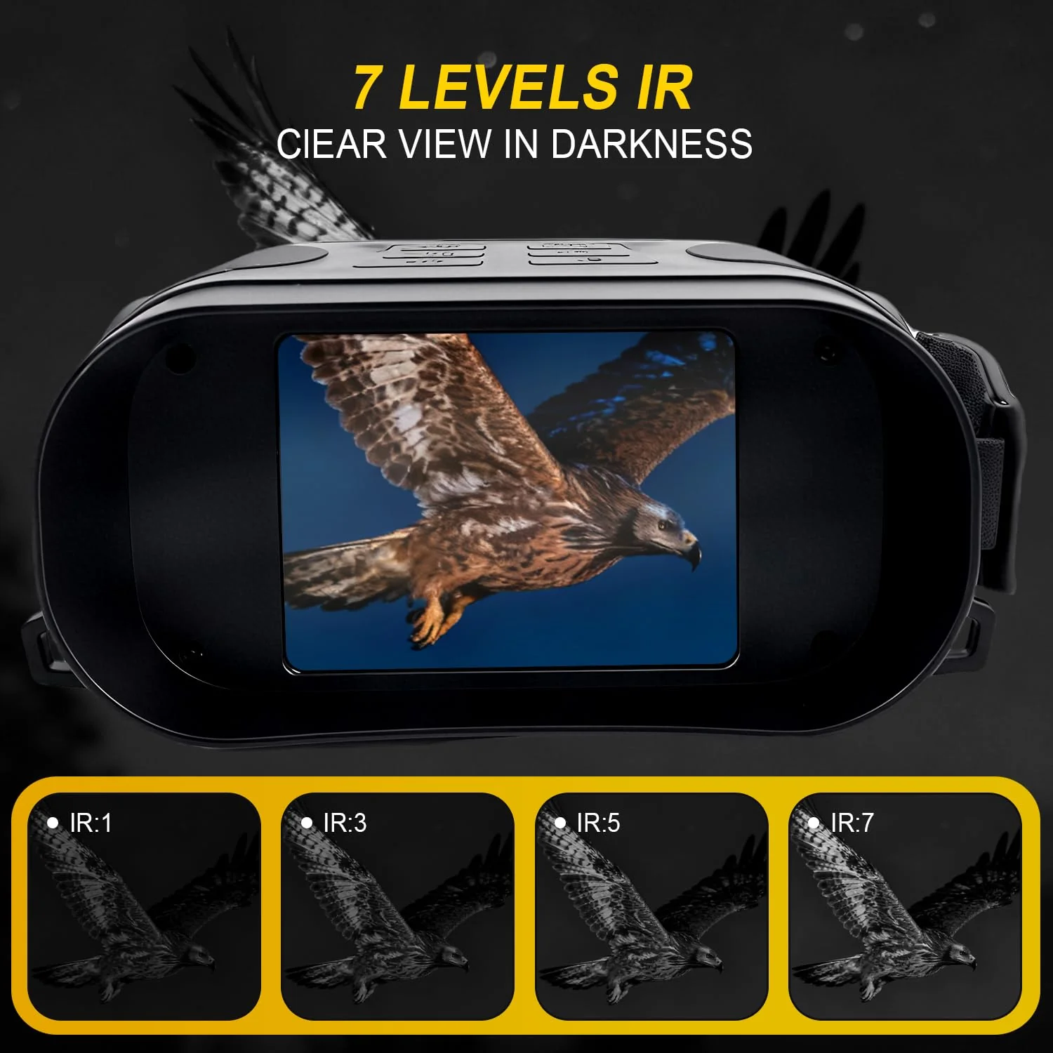 Night Vision Goggles 4K Night Vision Binoculars Adults, Gifts for Men Him Husband Dad 2000mAh Fast Charging Battery,2.8'' HD Screen,2700FT Viewing Range for Camping Hunting & Security - Image 5