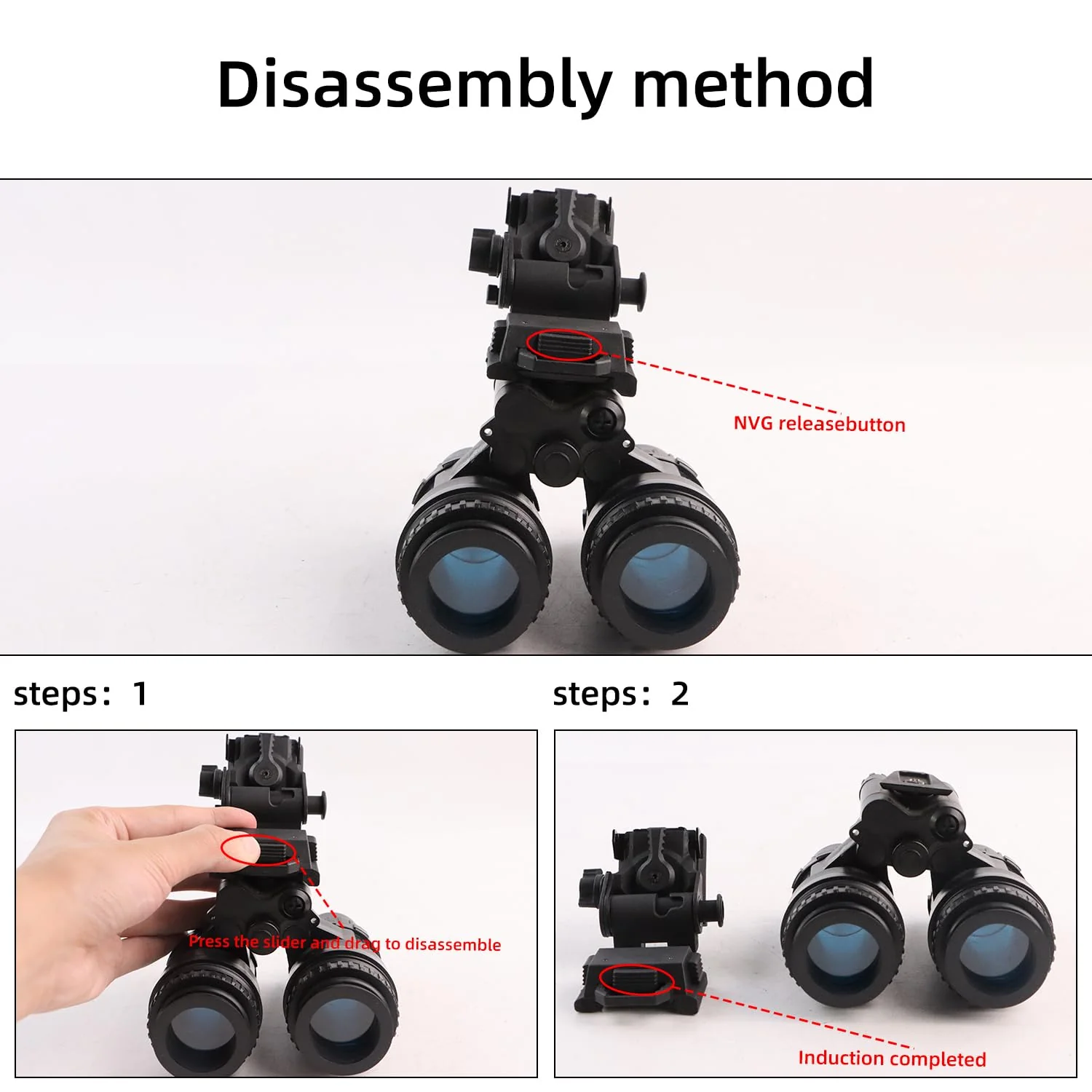 Night Vision Goggles NVG Mount for L4G24 Helmet Mount PVS15/18(Black/TAN)… plastics -BLACK - Image 3