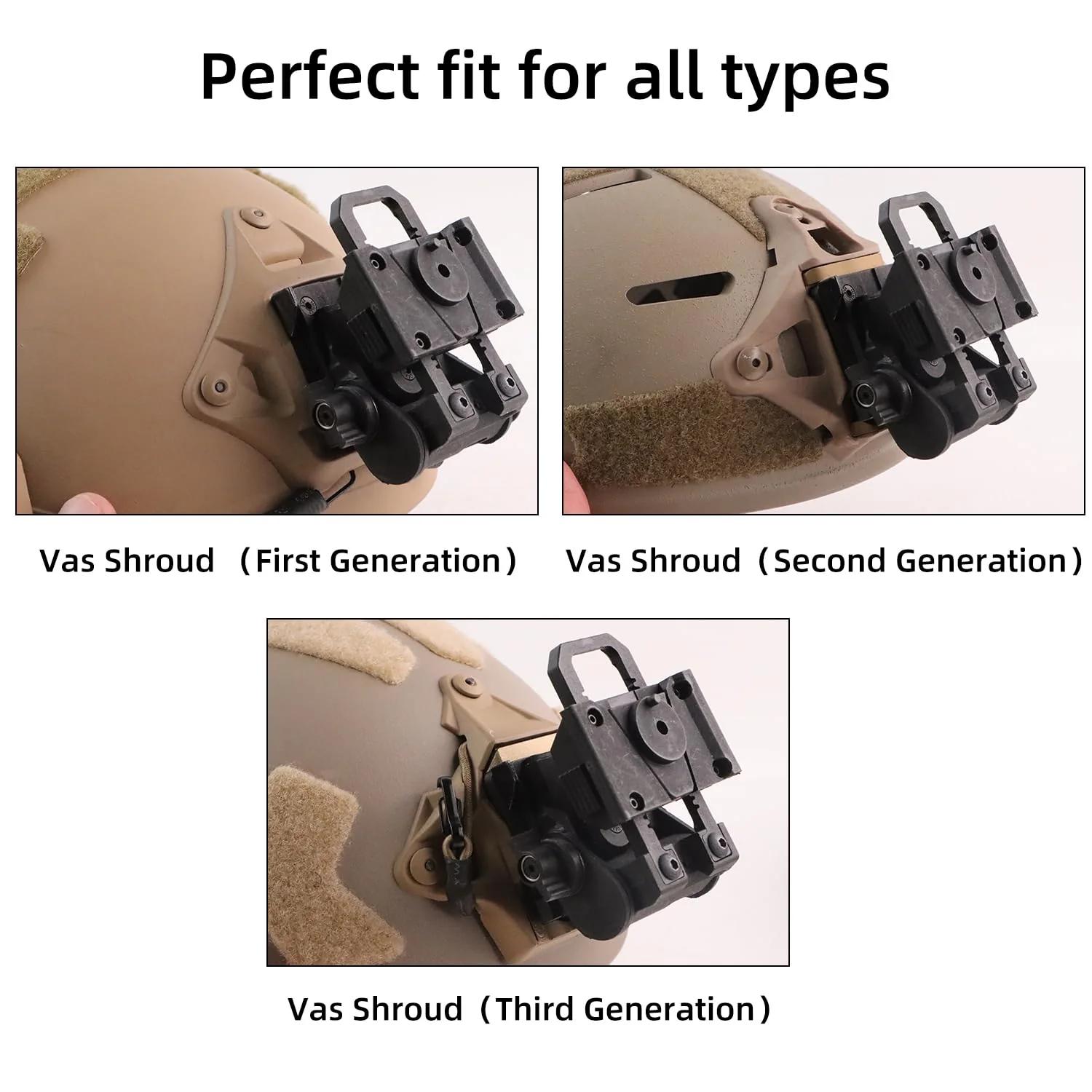 Night Vision Goggles NVG Mount for L4G24 Helmet Mount PVS15/18(Black/TAN)… plastics -BLACK - Image 4