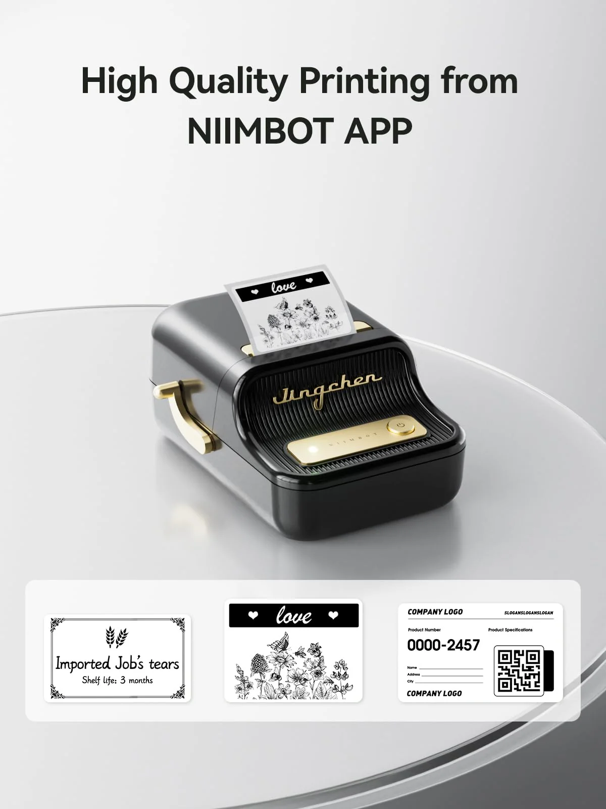 NIIMBOT B21 Label Printer,Bluetooth Thermal Label Maker,Ideal for Home Organization,Business,Ofice,50x30mm Label,230Pcs(Black) Black - Image 6