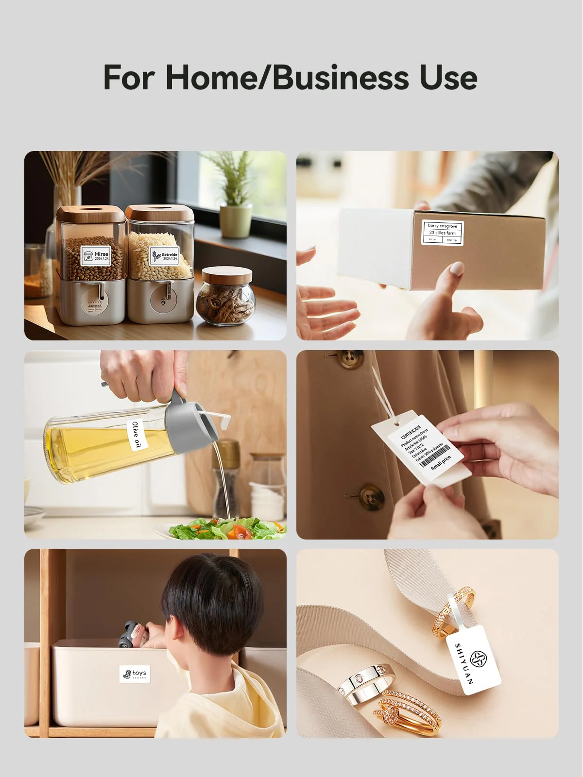 NIIMBOT B21 Label Printer,Bluetooth Thermal Label Maker,Ideal for Home Organization,Business,Ofice,50x30mm Label,230Pcs(Black) Black - Image 7