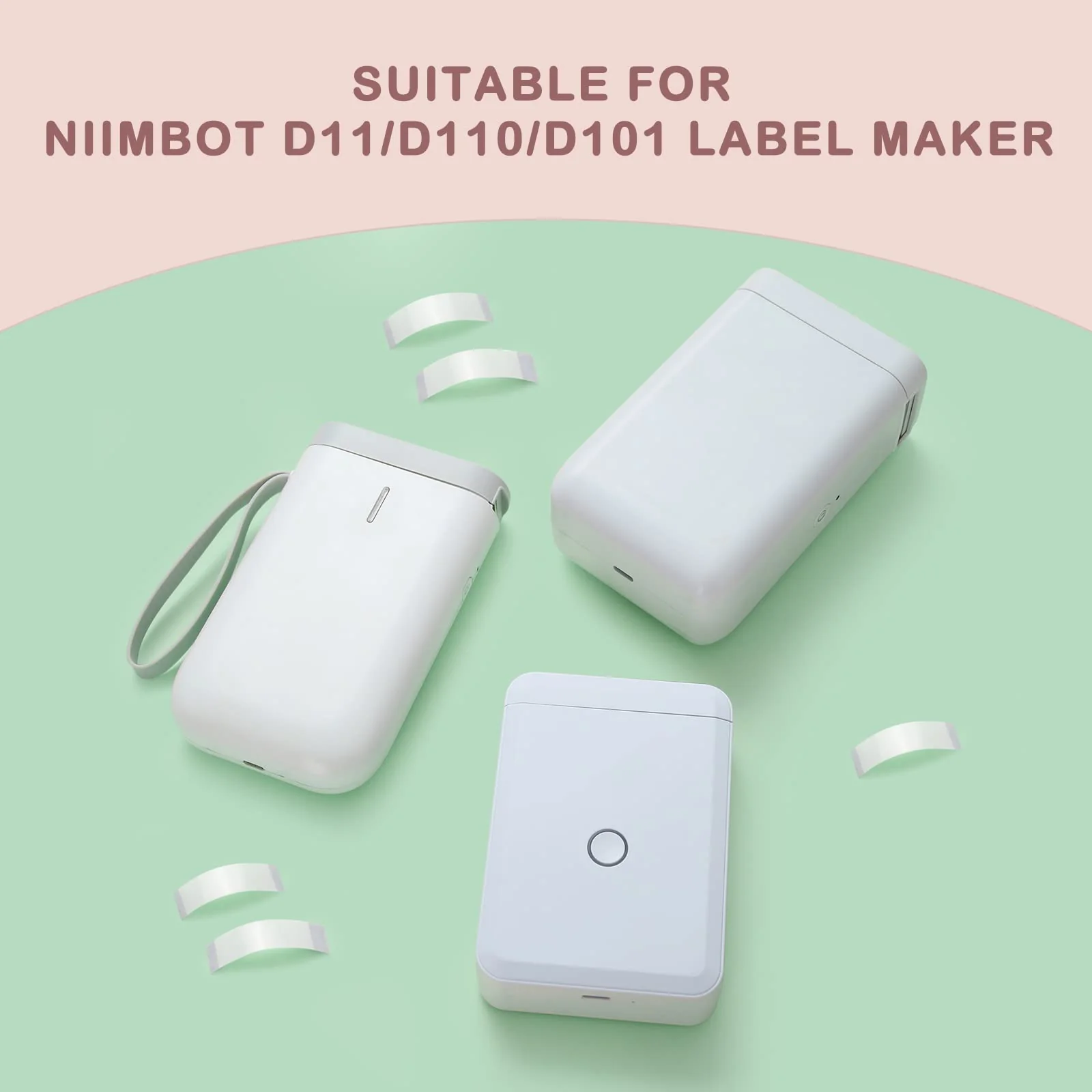 NIIMBOT Label Tape of Model D11/D110/D101 Printer, (3 Rolls, 0.47"×1.57"/12×40mm) Adapted Label Printing Paper, Office & Home Labeling Tape Replacement (White) - Image 7