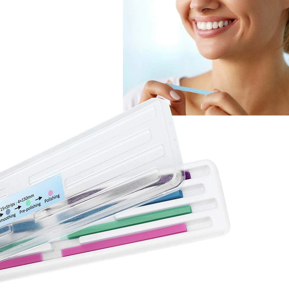 Nikou Dental Sanding Belts, 60pcs/Pack Tooth Sandpaper Versatility Belts Polishing Shiny Surface Contouring Tool Kit for Polishing Teeth - Image 5