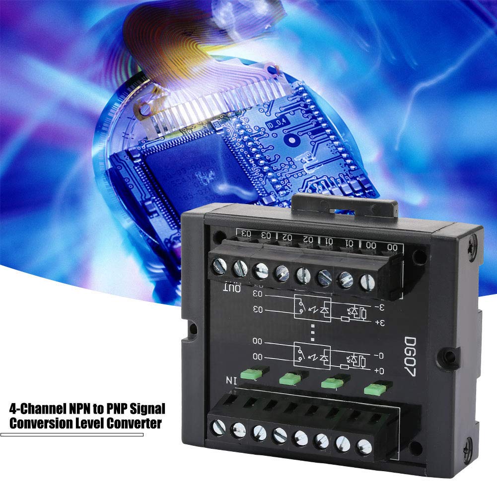 Nikou Level Converter, High Stability 10-28V Logic Level Converter, 4-Channel NPN to PNP Level Conversion with Two Lines DG07 - Image 3