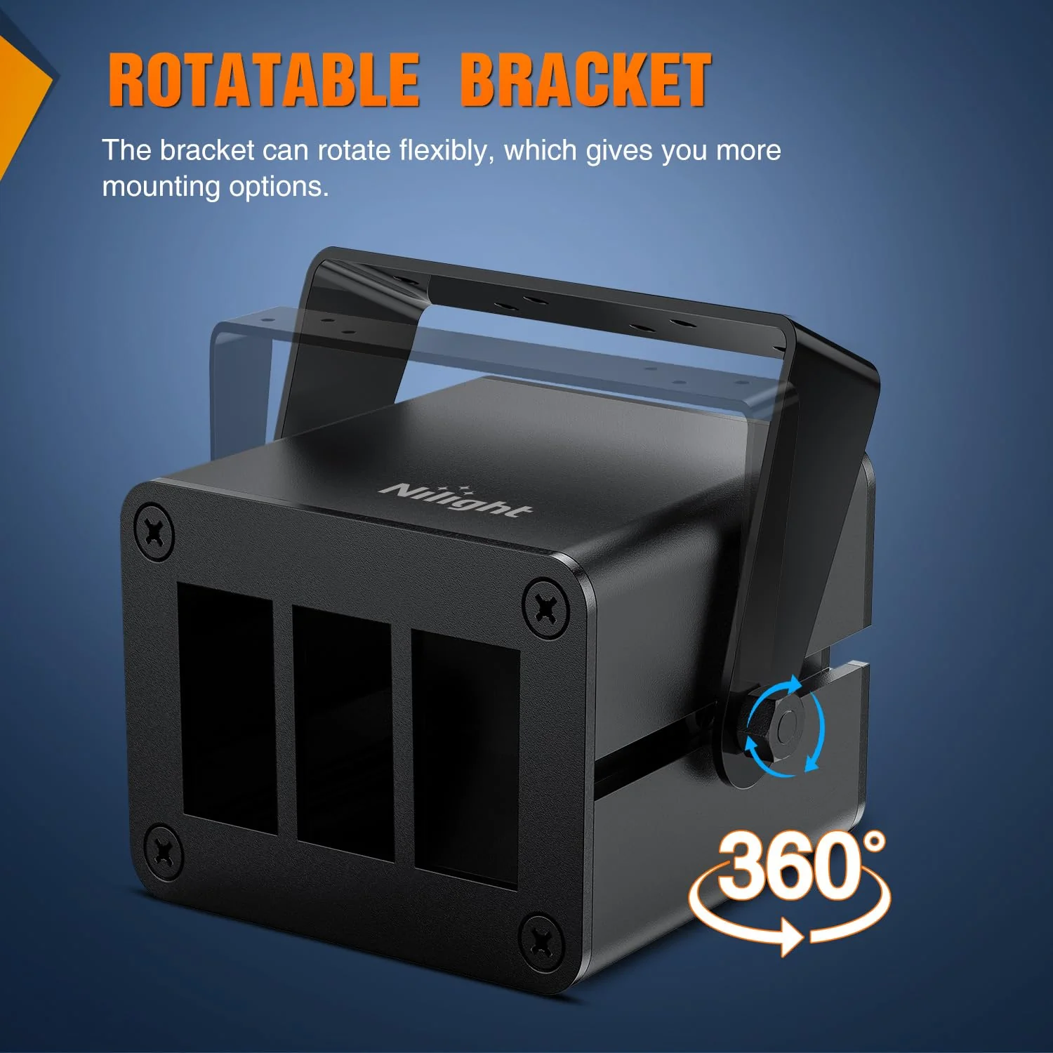 Nilight 3 Gang Rocker Switch Box 3 Holes Panel Detachable Installation Housing Waterproof Aluminum Rotatable Mount Bracket 12V 24V DIY Toggle Switches Voltmeter USB Socket for Boats Cars RVs Trucks Black-Switch Box Only - Image 7