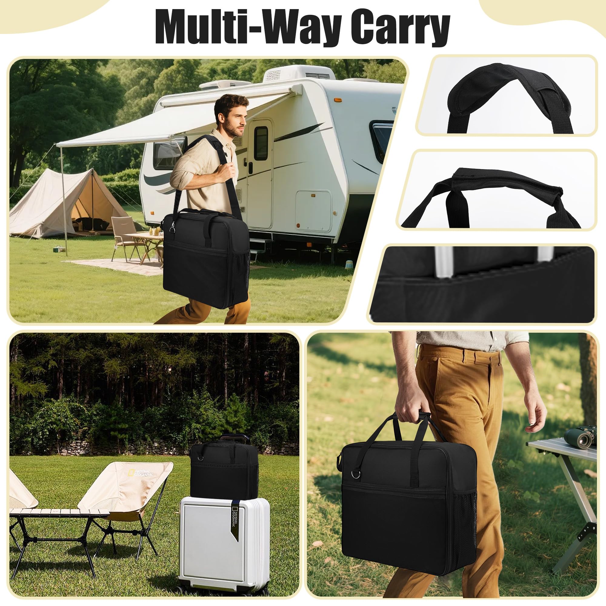 Ninja Slushie Machine Carrying Bag for FS301 & FS300 - Portable Travel Storage Case with Side Opening, Thick Padded Protection Cover for Ninja Slushie, Ninja Slushie Machine Accessories - Image 5