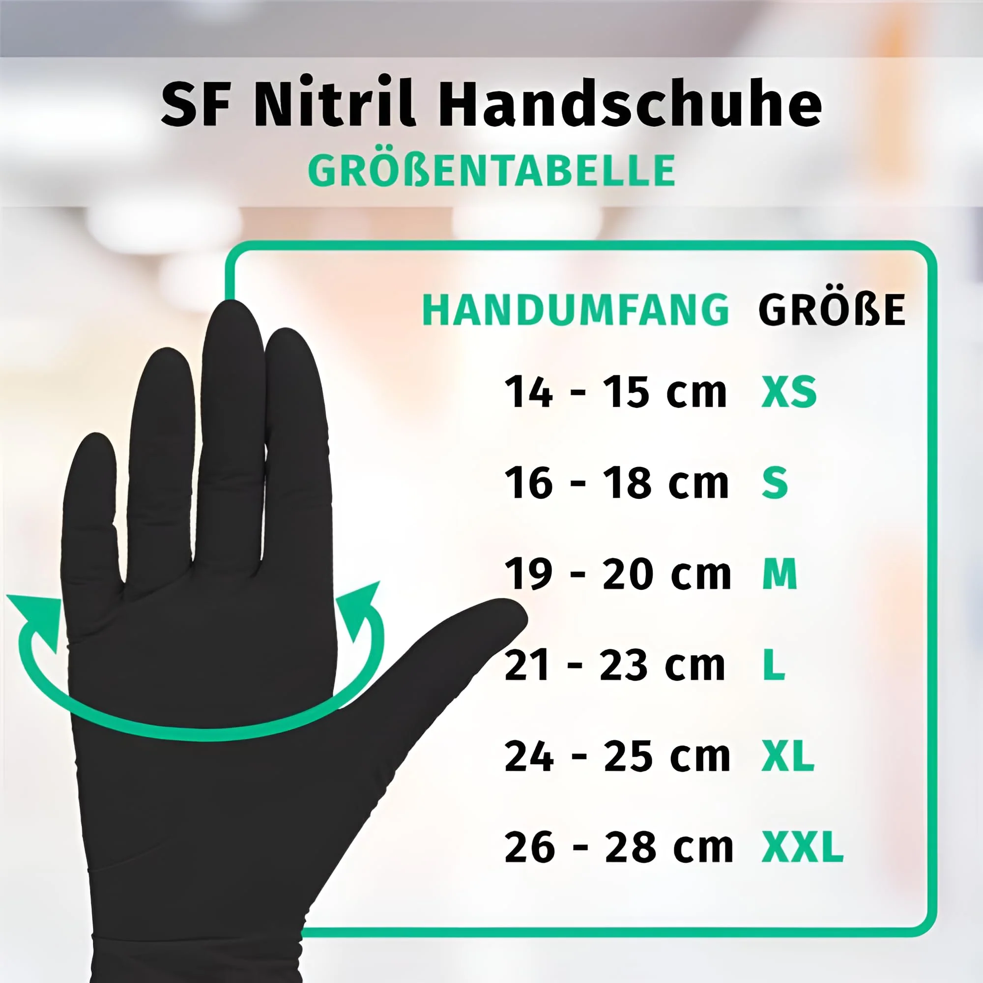 Nitrile Gloves, Box of 100 (XS, Black) Disposable Gloves, Examination Gloves, Powder-Free, Non-Sterile, Latex-Free - Image 7
