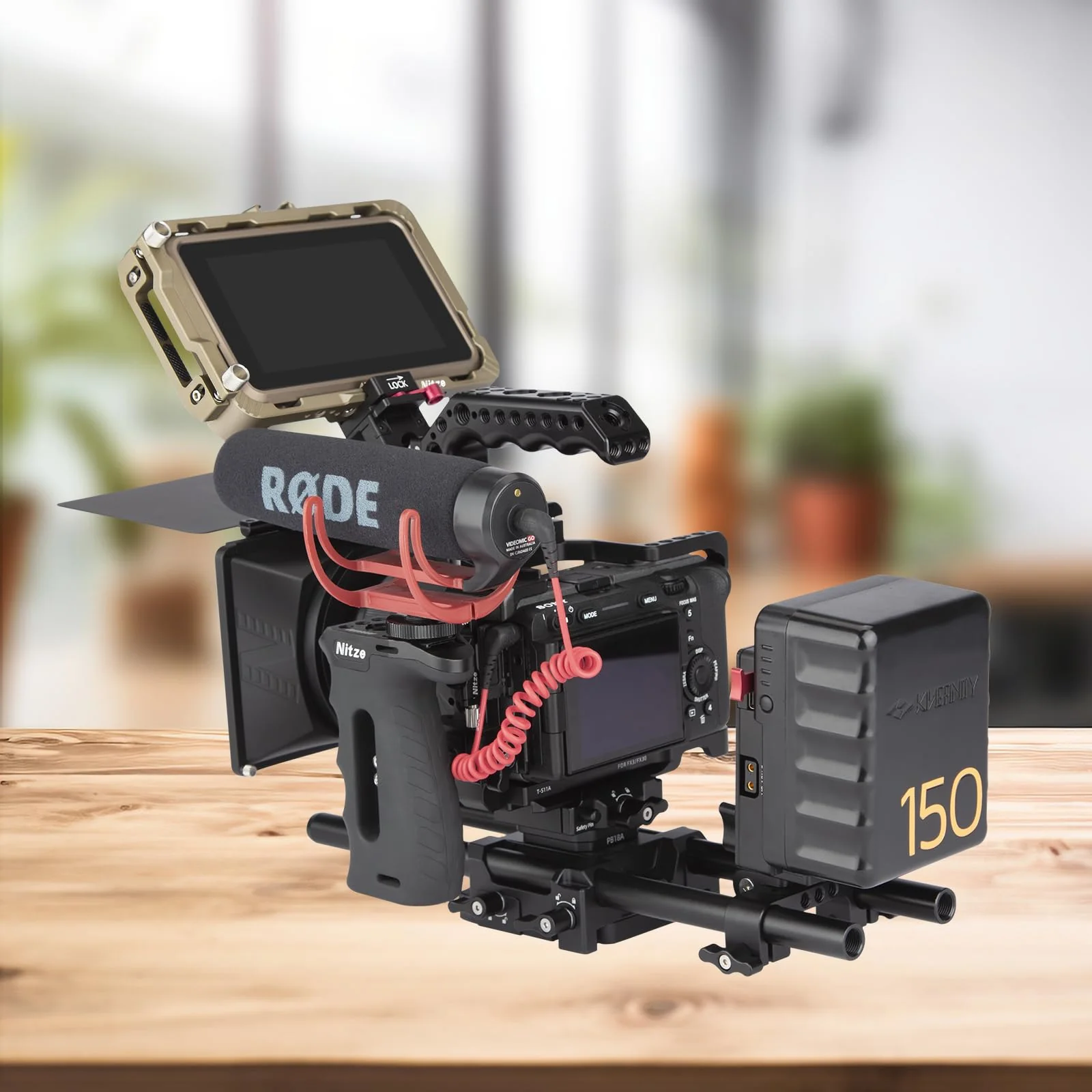 Nitze Cage for Atomos Ninja/Ninja Ultra/Ninja V/Ninja V Plus/Zato Connect/Shinobi, with HDMI Cable Clamp, Built-in NATO Rail and Cold Shoe - JT-A05A - Image 7