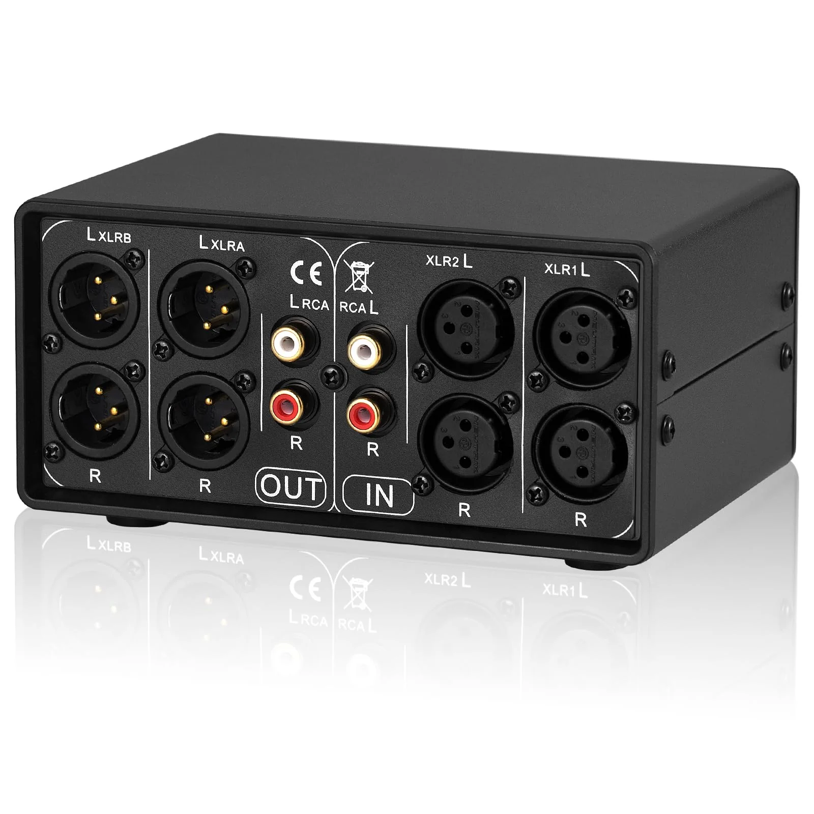 Nobsound Little Bear MC3 3-IN-3-OUT XLR Balanced/RCA Stereo Converter Audio Selector Splitter Box Passive Preamp XLR to RCA Audio Switch (XLR & RCA) - Image 2