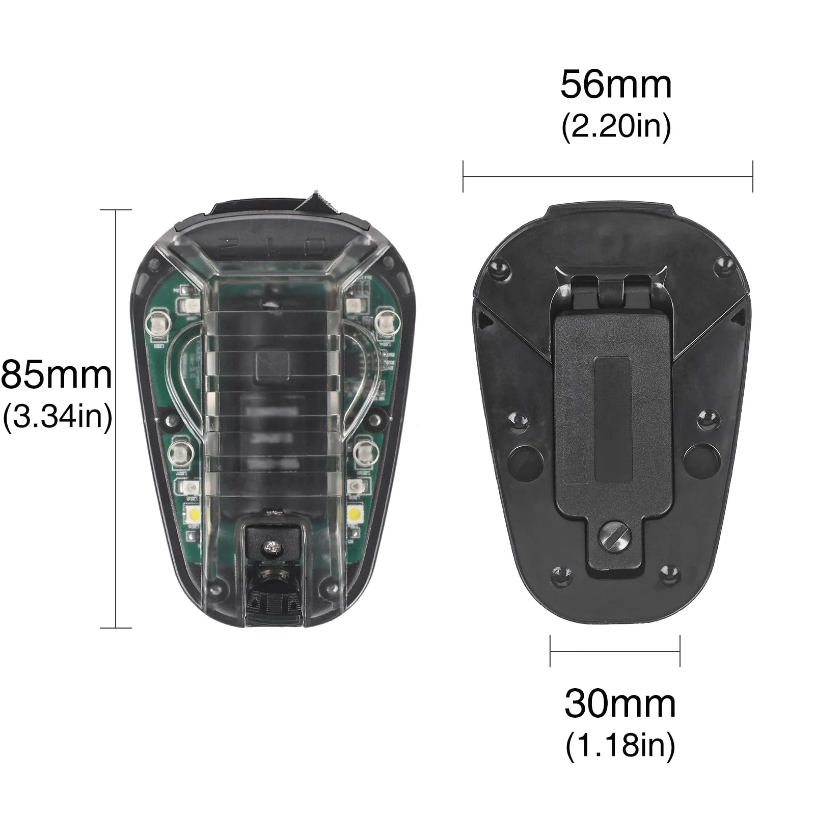 NOBUHIRO Tactical Helmet Signal Light Optional 4 Modes with Visible LED + IR Constant-on/Strobe, Waterproof Ladybird Survival Identification Lamp for Outdoor Sports BK-GREEN - Image 5