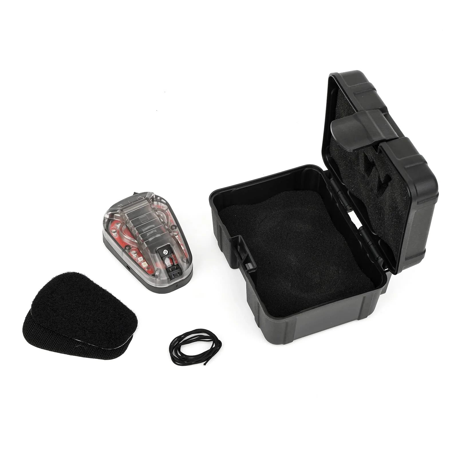 NOBUHIRO Tactical Helmet Signal Light Optional 4 Modes with Visible LED + IR Constant-on/Strobe, Waterproof Ladybird Survival Identification Lamp for Outdoor Sports BK-RED - Image 6