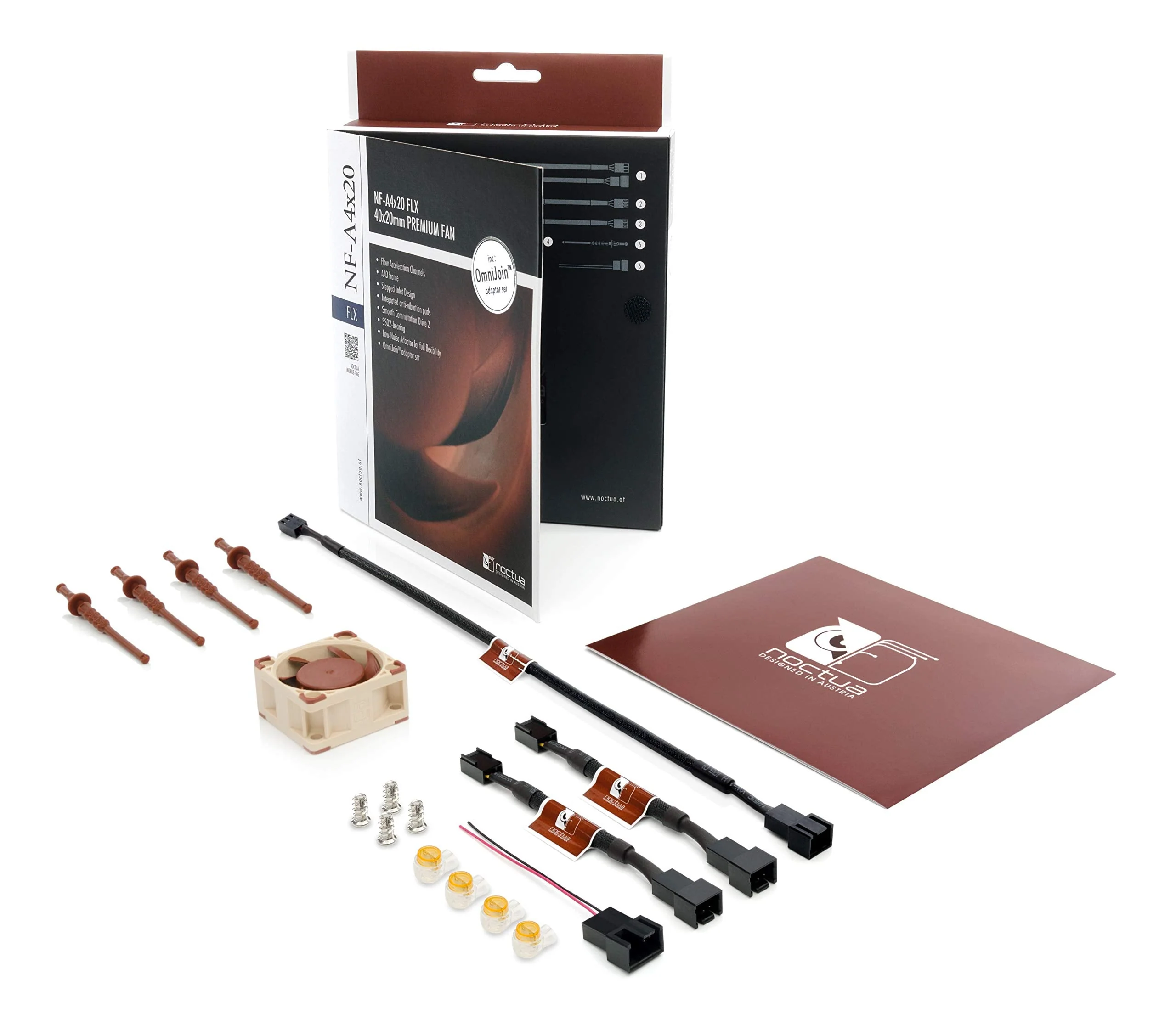 Noctua NF-A4x20 FLX, Premium Quiet Fan, 3-Pin (40x20mm, Brown) 40x20mm 12 Volt - Image 4