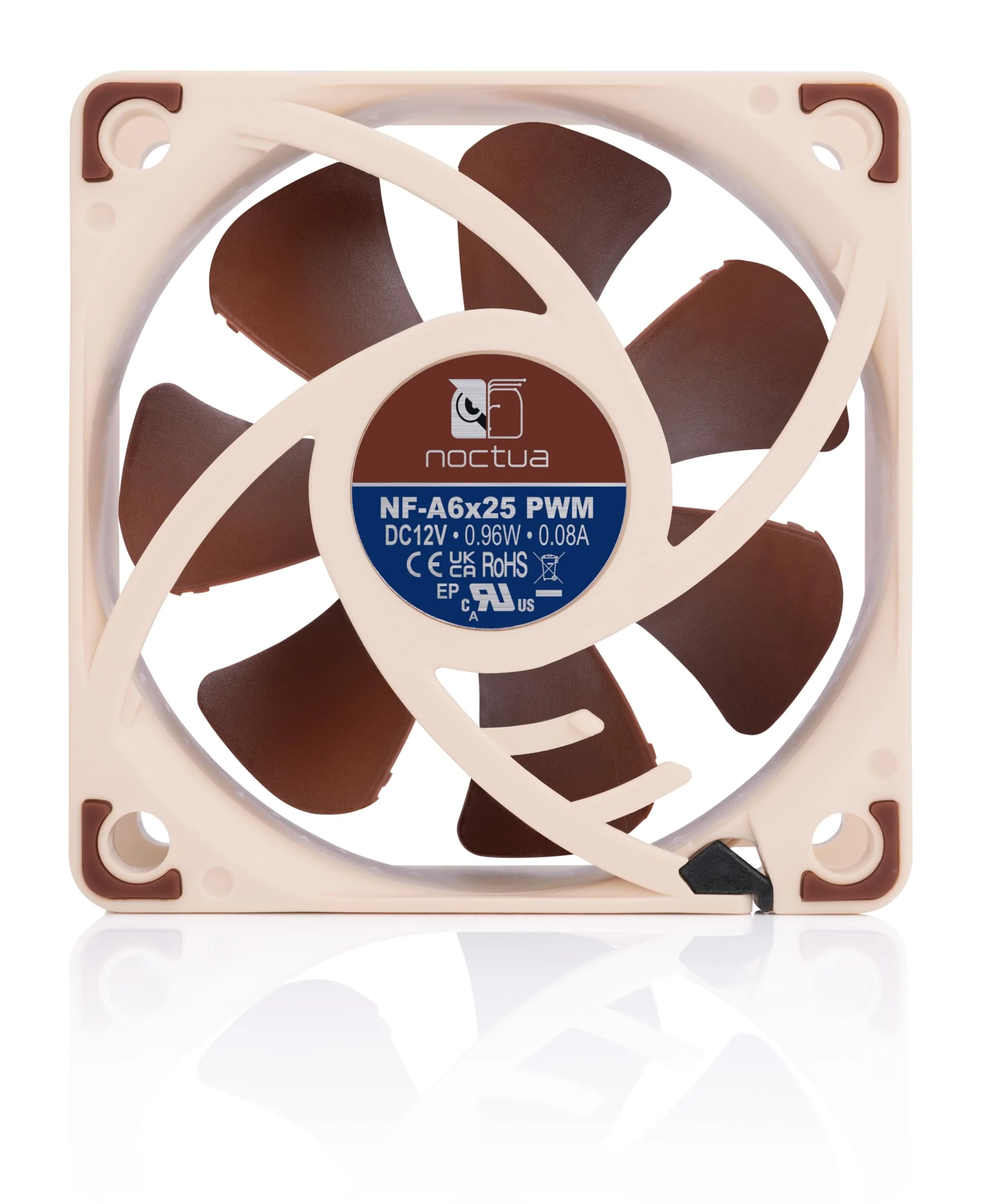 Noctua NF-A6x25 PWM, Premium Quiet Fan, 4-Pin (60mm, Brown) - Image 4